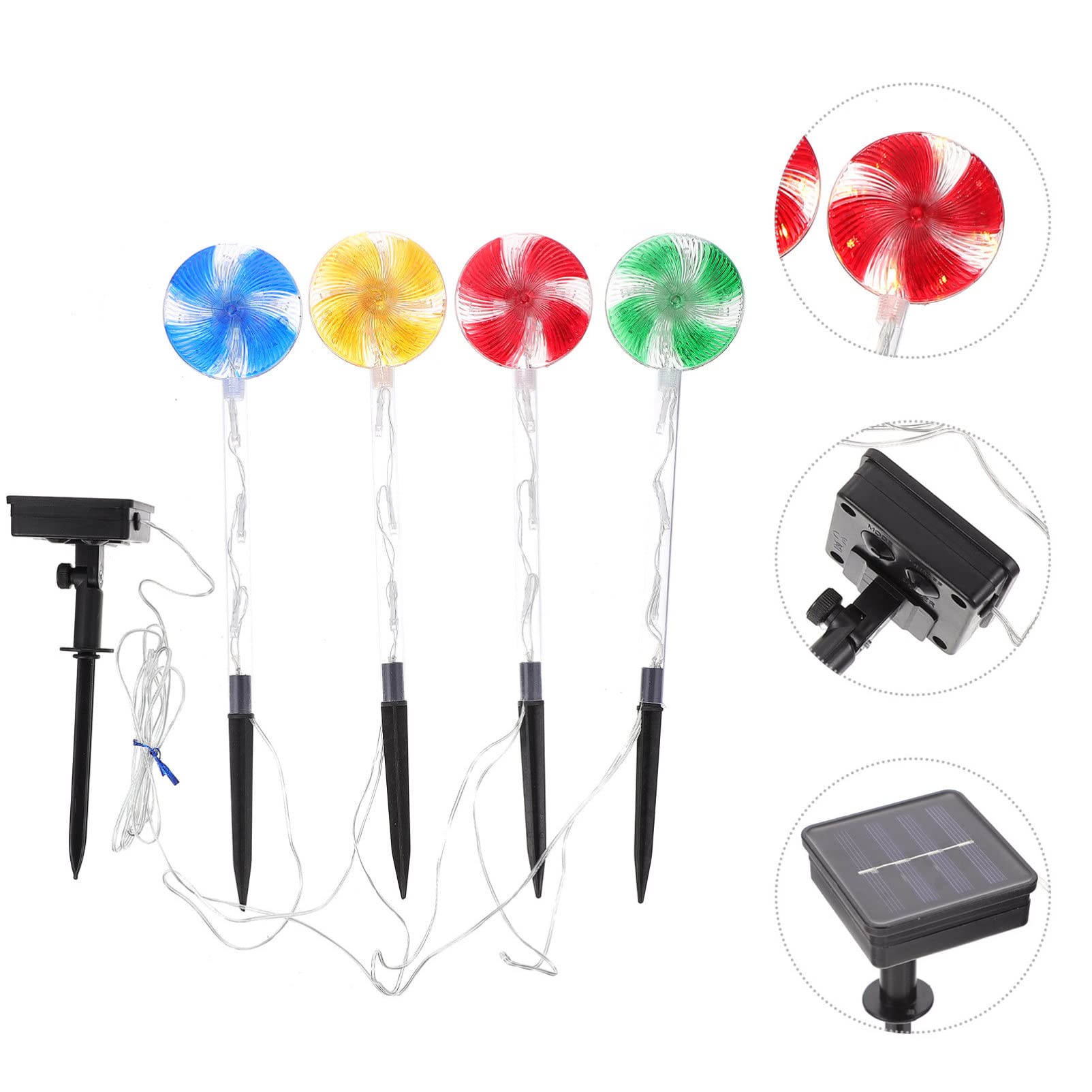 Solar Candy Lawn Lights Outdoor - 12 Pack Decorative Garden Lights, Waterproof Solar Powered LED Landscape Lighting for Yard, Pathway, Patio, and Garden Decor - Perfect for Halloween, Christmas, and Party Decorations