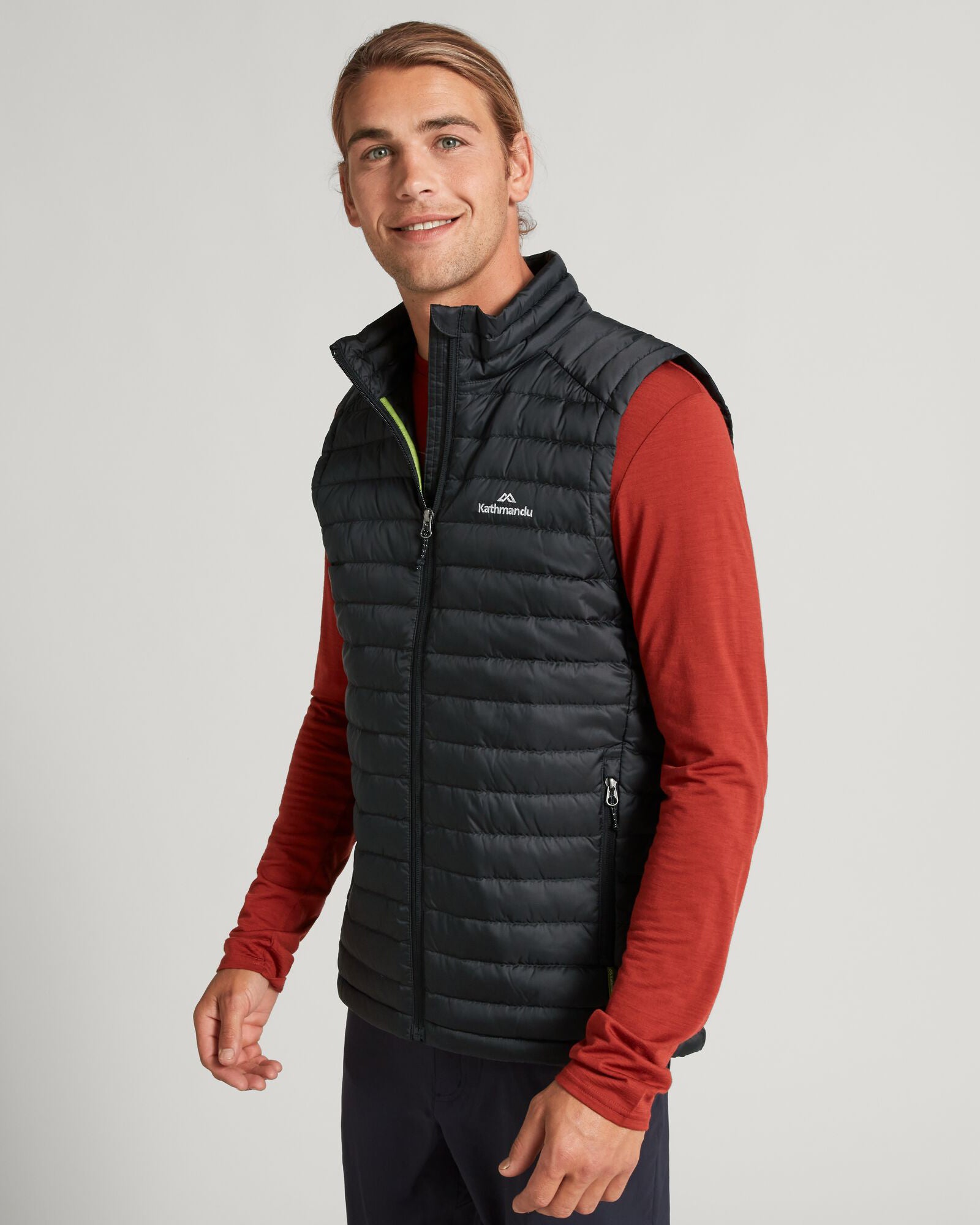 Men's Heli Down Vest - Lightweight Warm Winter Puffer Jacket for Outdoor Activities | Black | Perfect for Hiking, Camping & Cold Weather