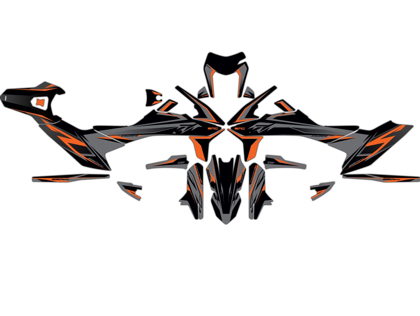 Premium KTM 690 SMC-R Matte Graphic Decal Kit (KX-G) - High-Quality Custom Motorbike Stickers for Off-Road & Street Riding, Dirt Bike Protection & Style Upgrade