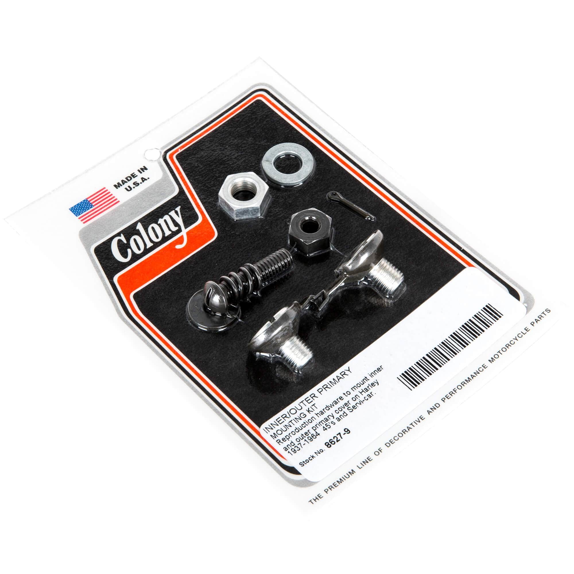 1937-1964 Harley Davidson 45 & Servi-Car Primary Mounting Kit - 9 Inner/Outer Replacement Parts for Vintage Motorcycle Restoration - Perfect for DIY Repairs and Classic Bike Maintenance