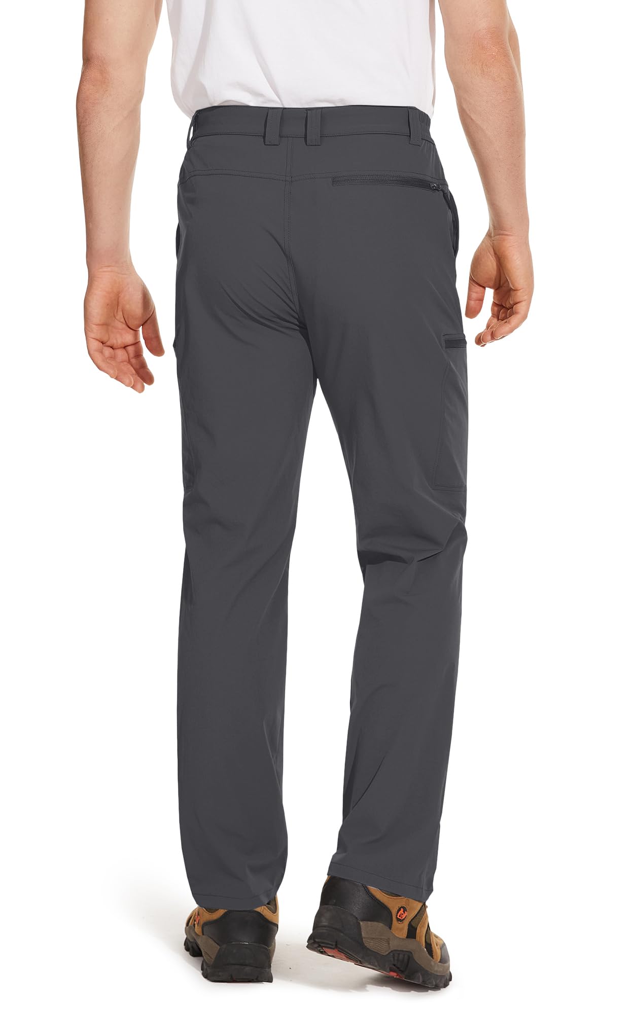 TACVASEN Men's Hiking Pants - Lightweight Quick Dry Tactical Work Pants with 6 Pockets, Water Resistant Ripstop Outdoor Trekking Pants for Camping, Hiking & Adventure Travel