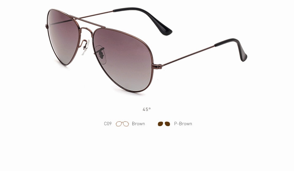 20/20 Unisex Full Rim Square Alloy Polarized Sunglasses 17019 - UV Protection for Driving, Outdoor Sports & Fashion Accessories