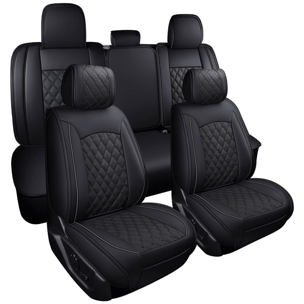 Black Leather Seat Cover