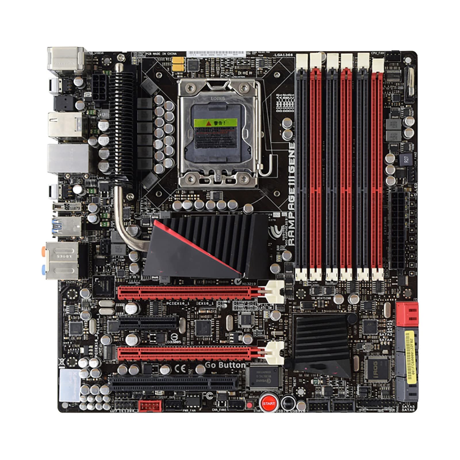 ASUS ROG Rampage III Gene (R3G) LGA 1366 Intel X58 Motherboard - Compatible with Core i7 980 CPU, DDR3 24GB RAM, PCI-E 3.0 X16, uATX Form Factor - Perfect for Gaming Rigs, Mining Setups & High-Performance PCs