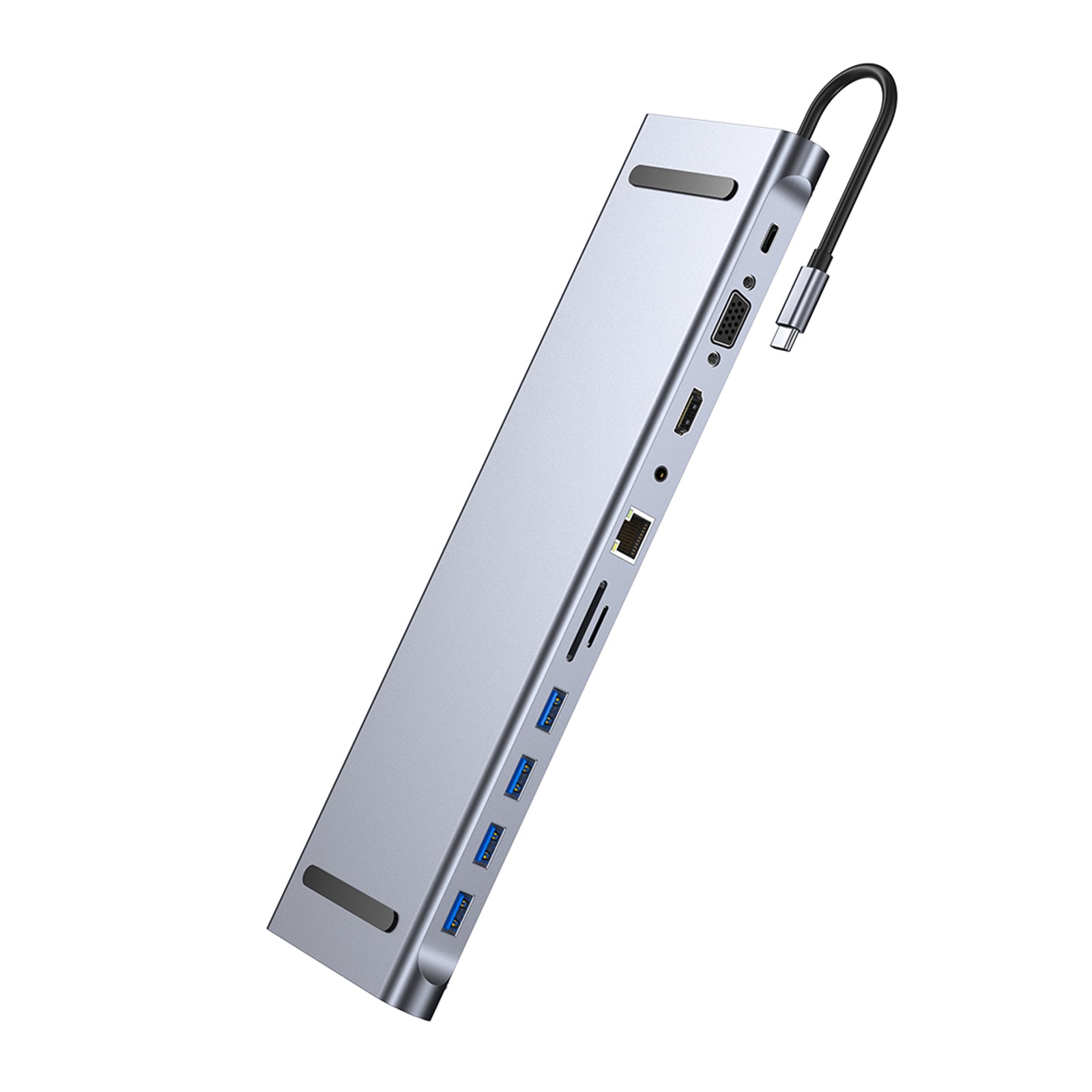 11-in-1 USB C Hub with 100W PD Charging - 4K HDMI, USB 3.0, SD/TF Card Reader for MacBook Pro/Air, iPad Pro 11/12.9 - Perfect for Home Office, Travel & Multi-Screen Workstations