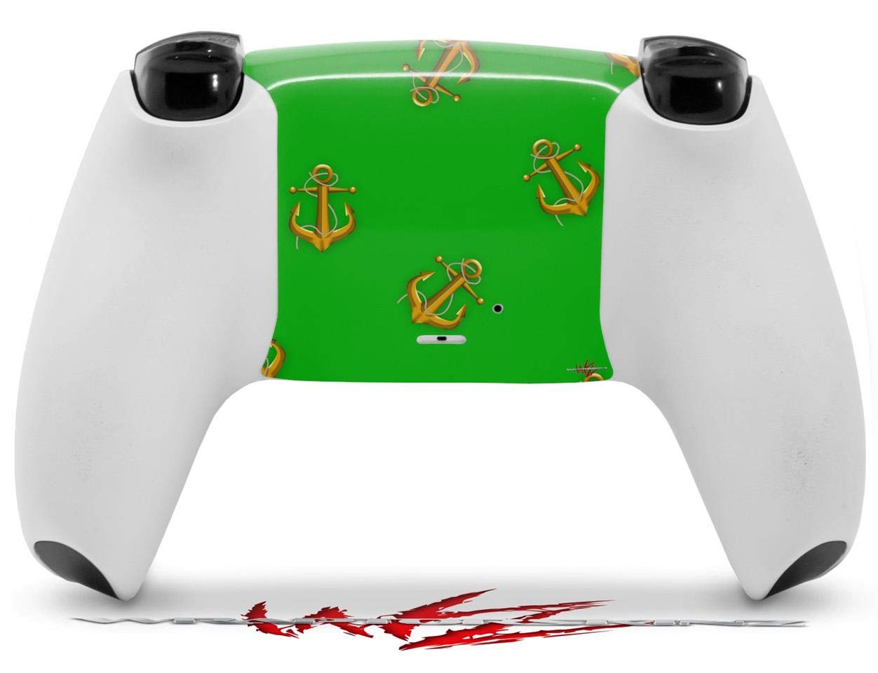 PS5 DualSense Controller Skin Wrap - Anchors Away Green for Gaming Protection