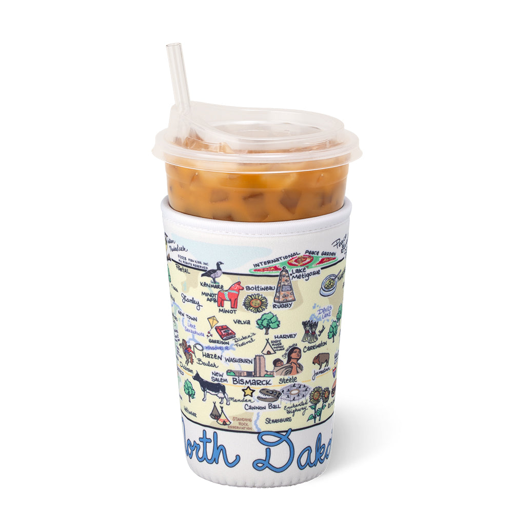 Best Insulated Coffee Cup Sleeve for Medium Iced Drinks - Keeps Beverages Cold & Hands Comfortable - Perfect for Iced Coffee, Tea, and Cold Brew On-The-Go