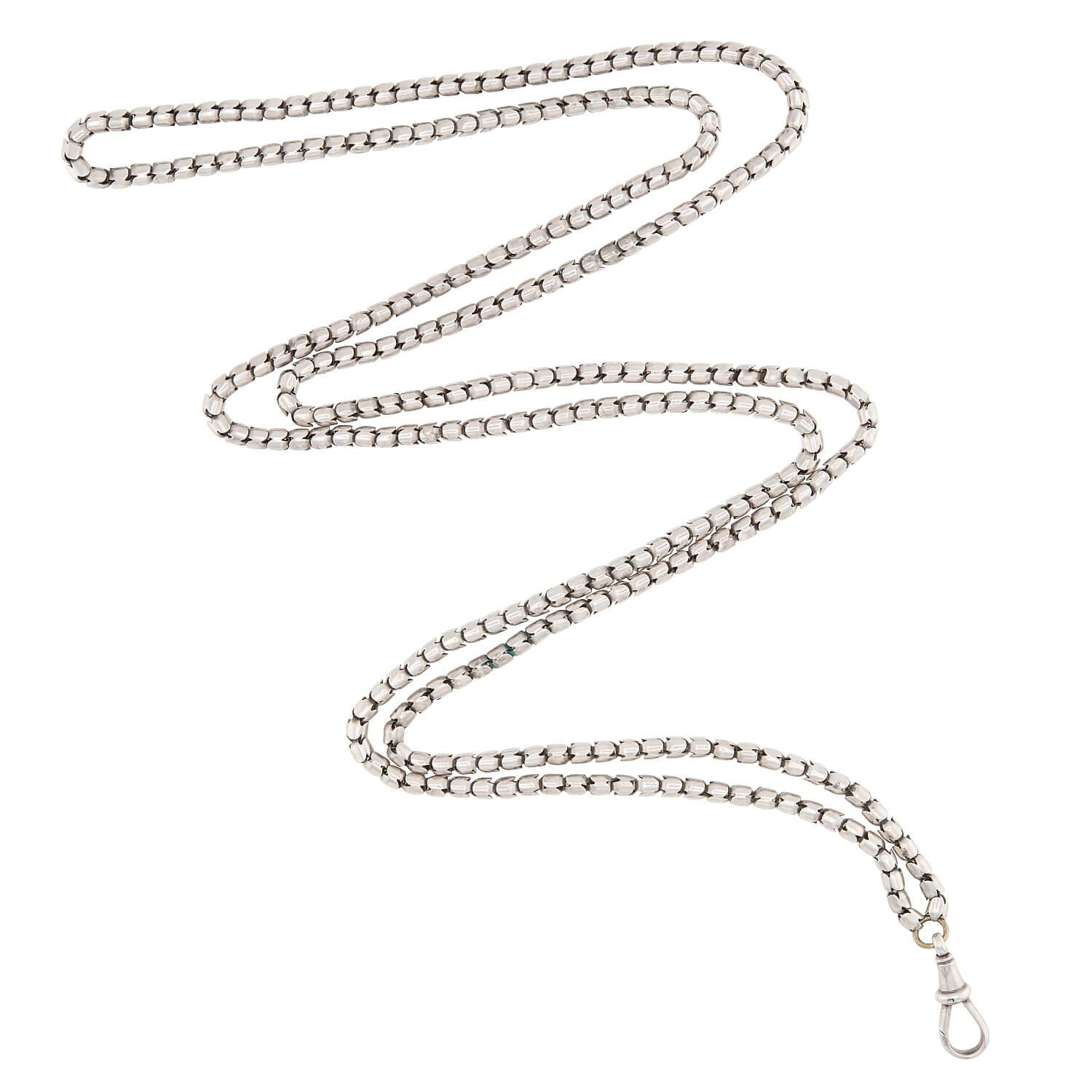 Victorian Style Sterling Silver Snake Chain Necklace - 40 Inch Adjustable Length for Women & Men - Perfect for Layering, Gift Giving & Everyday Wear