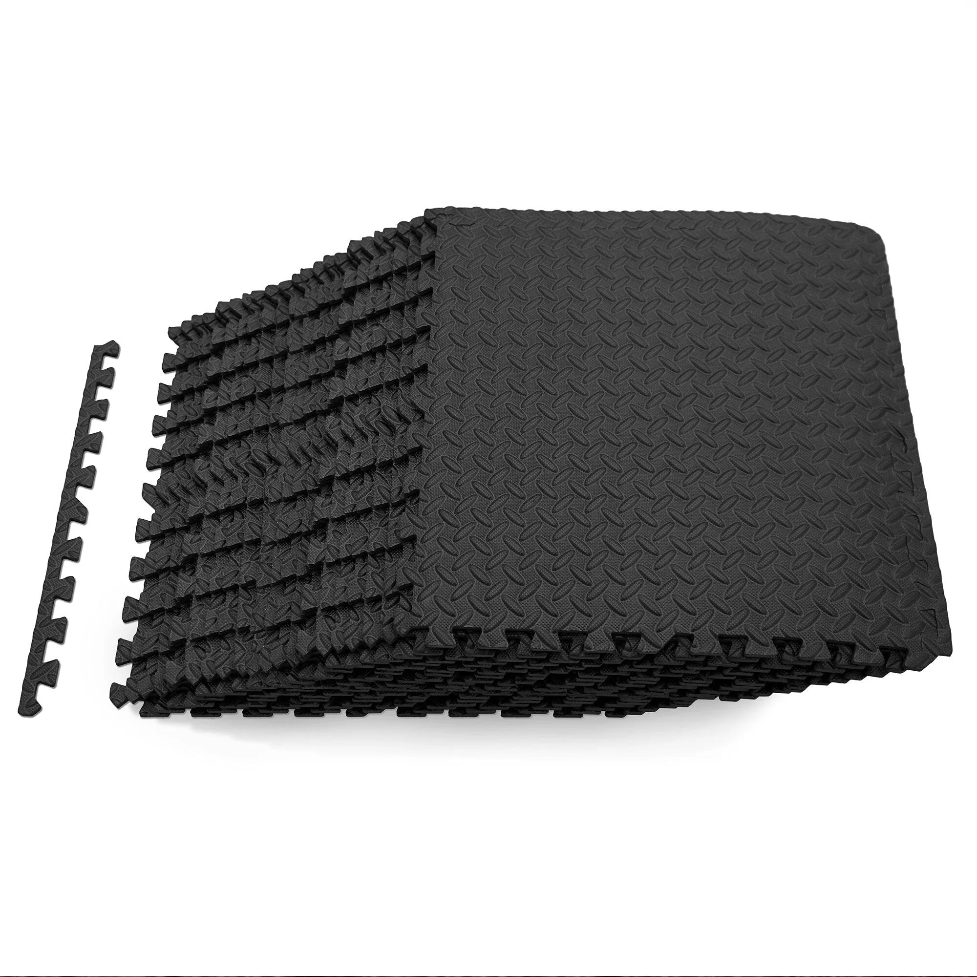 Premium Non-Slip Gym Flooring Mats - Thick Exercise Mats for Home & Commercial Workouts - Ideal for Yoga, Weightlifting, and Cardio Training