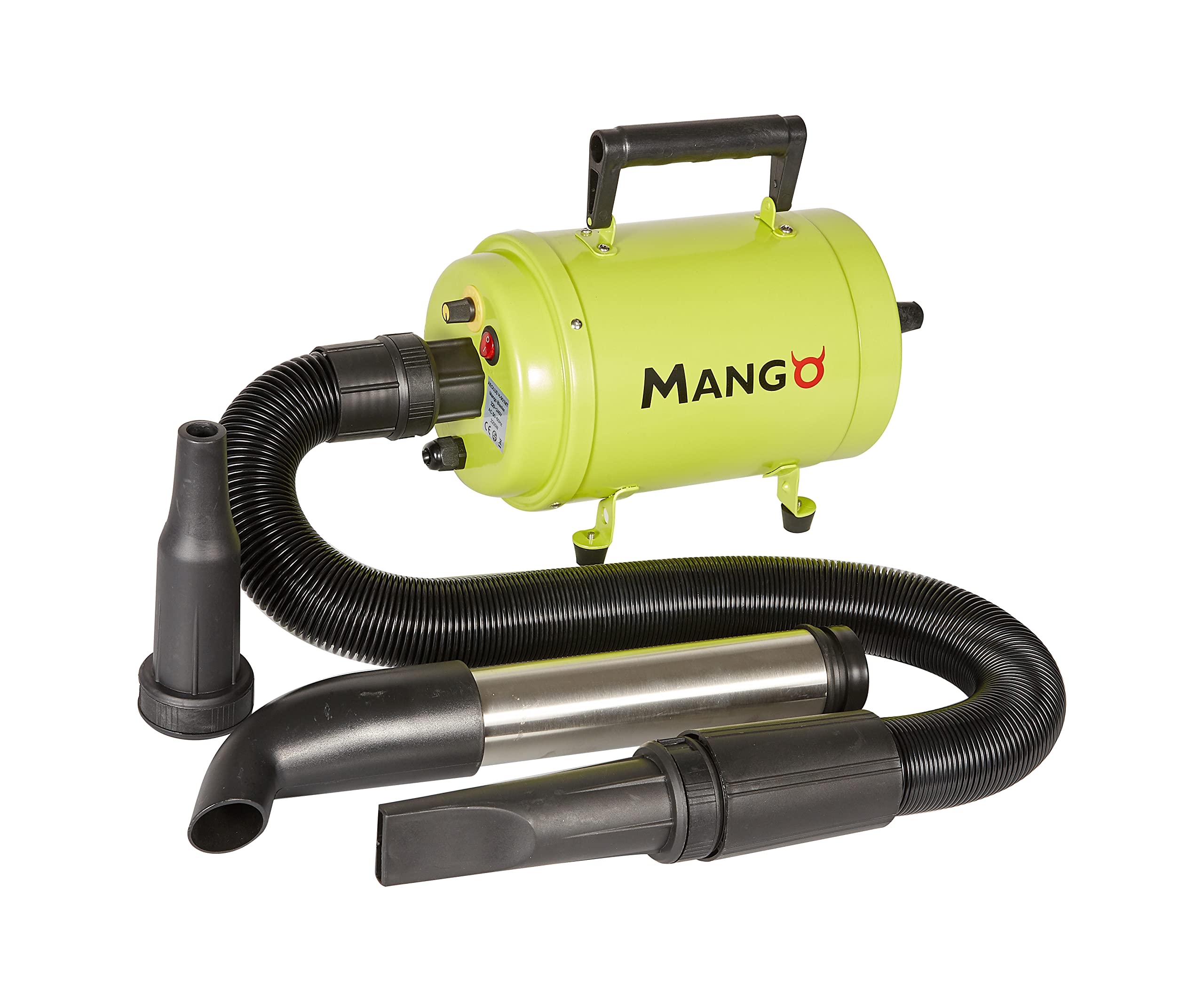 Professional Mango Forced Air Dog Grooming Dryer - High Velocity Pet Hair Dryer with Adjustable Nozzle & Convertible Finishing Dryer for Dogs & Cats - Perfect for Grooming Salons, Pet Spas & Home Use