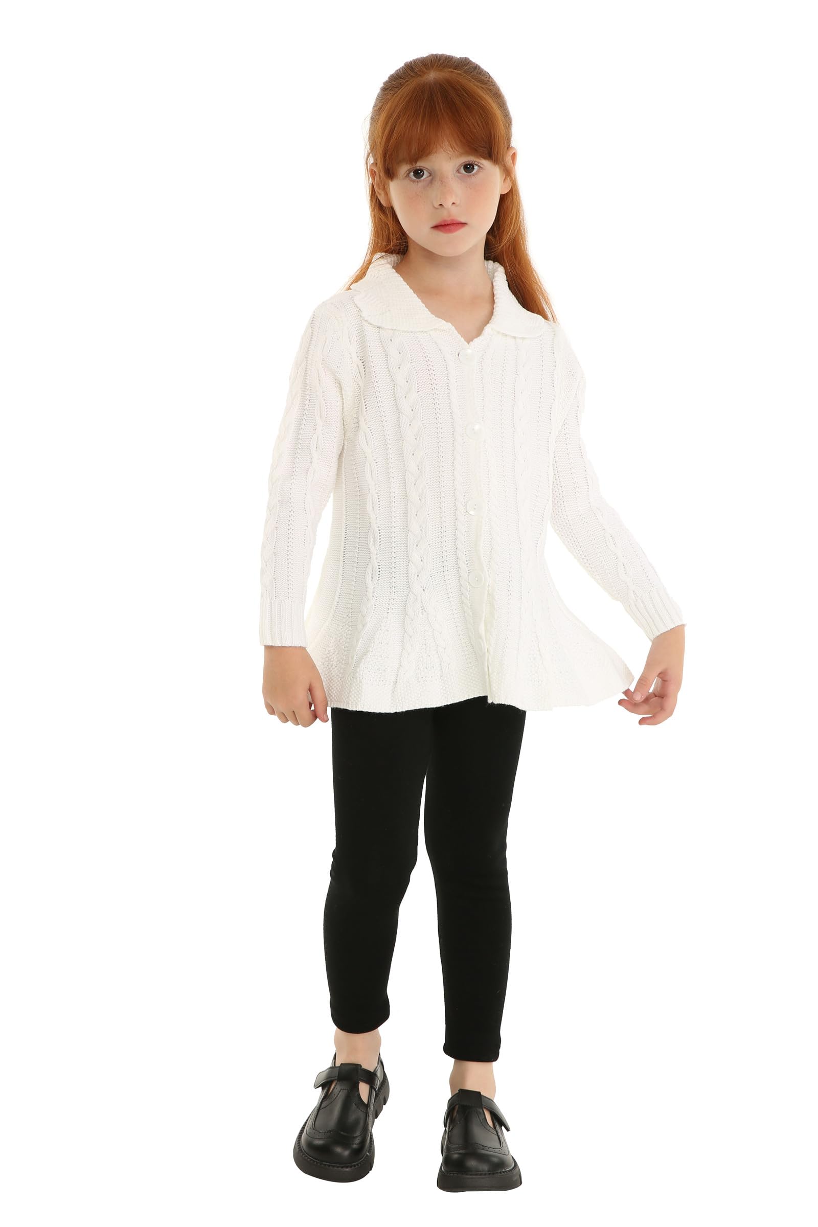 Mud Kingdom Girls Cardigan Sweaters Button Up - Cute Knit Cardigan for Girls, Soft & Comfortable, Perfect for School, Playdates & Family Outings