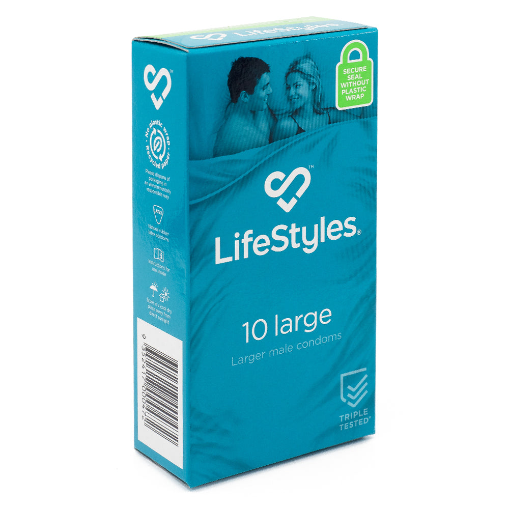 Ansell LifeStyles Large Latex Condoms - Ultra Thin & Durable Protection for Enhanced Pleasure | Perfect for Safe Intimacy & Sensual Experiences