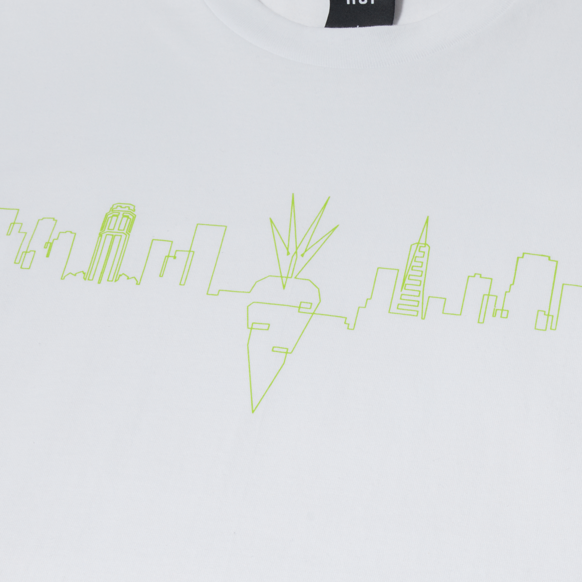 HUF x Carrots Skyline Short Sleeve T-Shirt - White | Men's Streetwear Tee for Casual Wear & Skateboarding