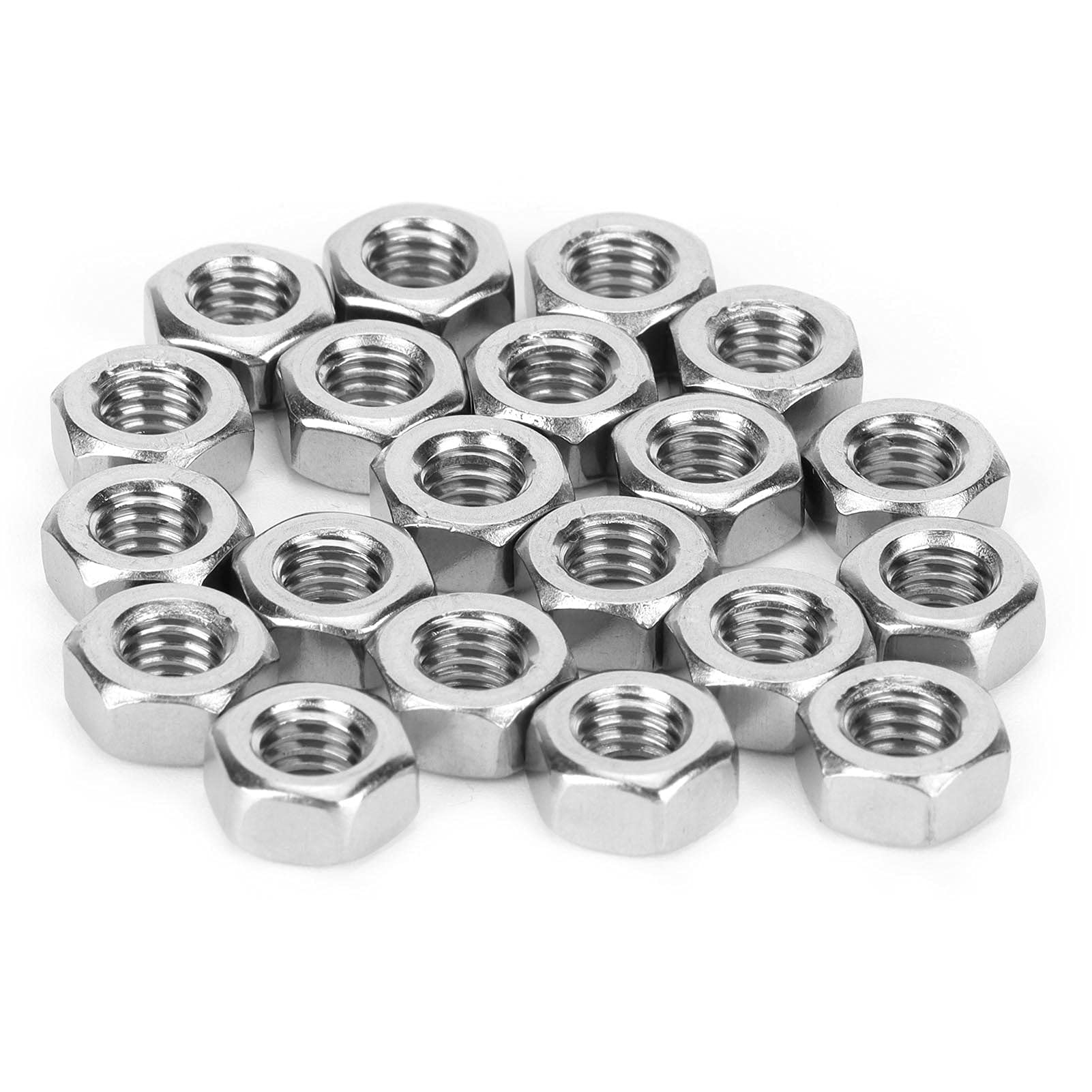 304 Stainless Steel M6 Hex Nuts - 20pcs Heavy Duty Greenhouse Hardware Kit - Corrosion Resistant Fasteners for Greenhouse Construction, DIY Projects & Outdoor Structures