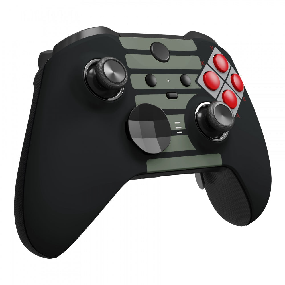 eXtremeRate Replacement Front Housing Shell Case with Accent Rings for Xbox One Elite Series 2 & Elite 2 Core Controller (Model 1797) - Classic NES Style - Custom Gaming Accessories for Enhanced Controller Protection and Style Upgrade - Perfect for Xbox Gaming Enthusiasts and Retro Console Lovers