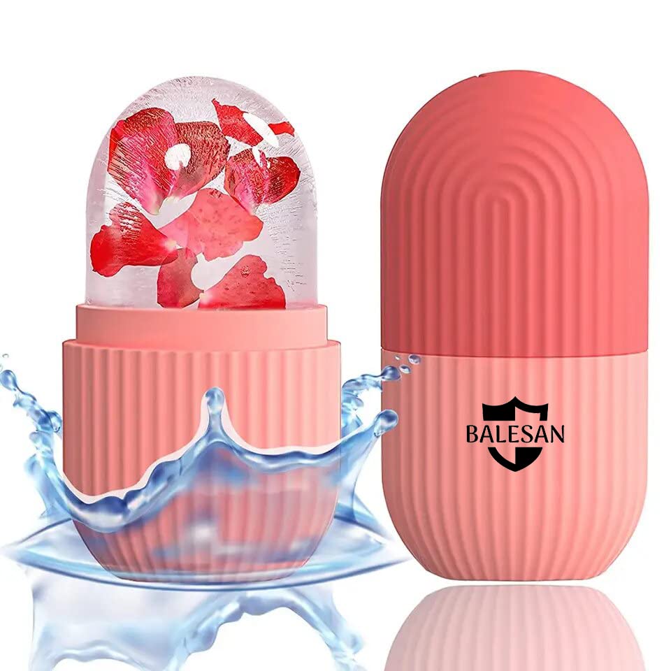 BALESAN® Ice Roller for Face & Neck Massage – Reduce Puffiness, Swelling & Glowing Skin | Reusable Silicone Face Massager for Women (200ml) | Perfect for Morning Routine, Post-Workout Recovery & Skincare Regimen