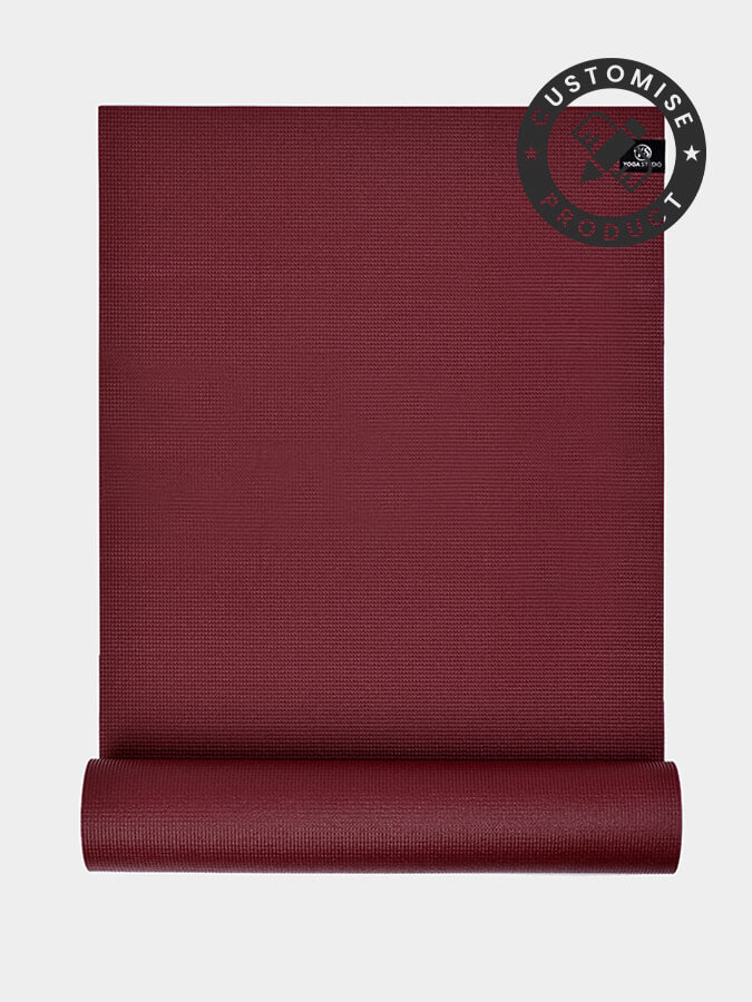 Custom Personalized Yoga Mat 6mm Thick with Unique Design - Raspberry Color for Home & Studio Yoga Practice
