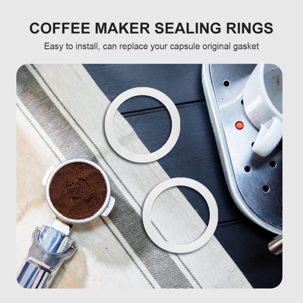 6-Pack Silicone Coffee Pot Seal Rings - Replacement Gaskets for Moka Pot, Espresso Maker & Coffee Machine Accessories - Durable & Heat-Resistant for Perfect Brewing at Home or Office