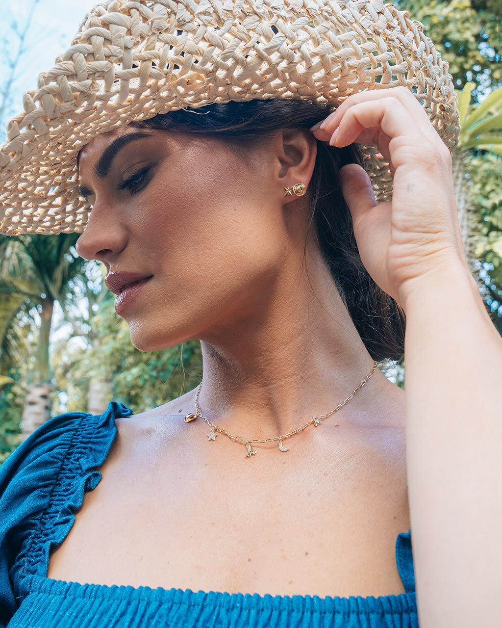 Space Cowgirl CZ Mismatched Stud Earrings - Trendy Cubic Zirconia Earrings for Women | Perfect for Western Fashion, Boho Style & Everyday Wear