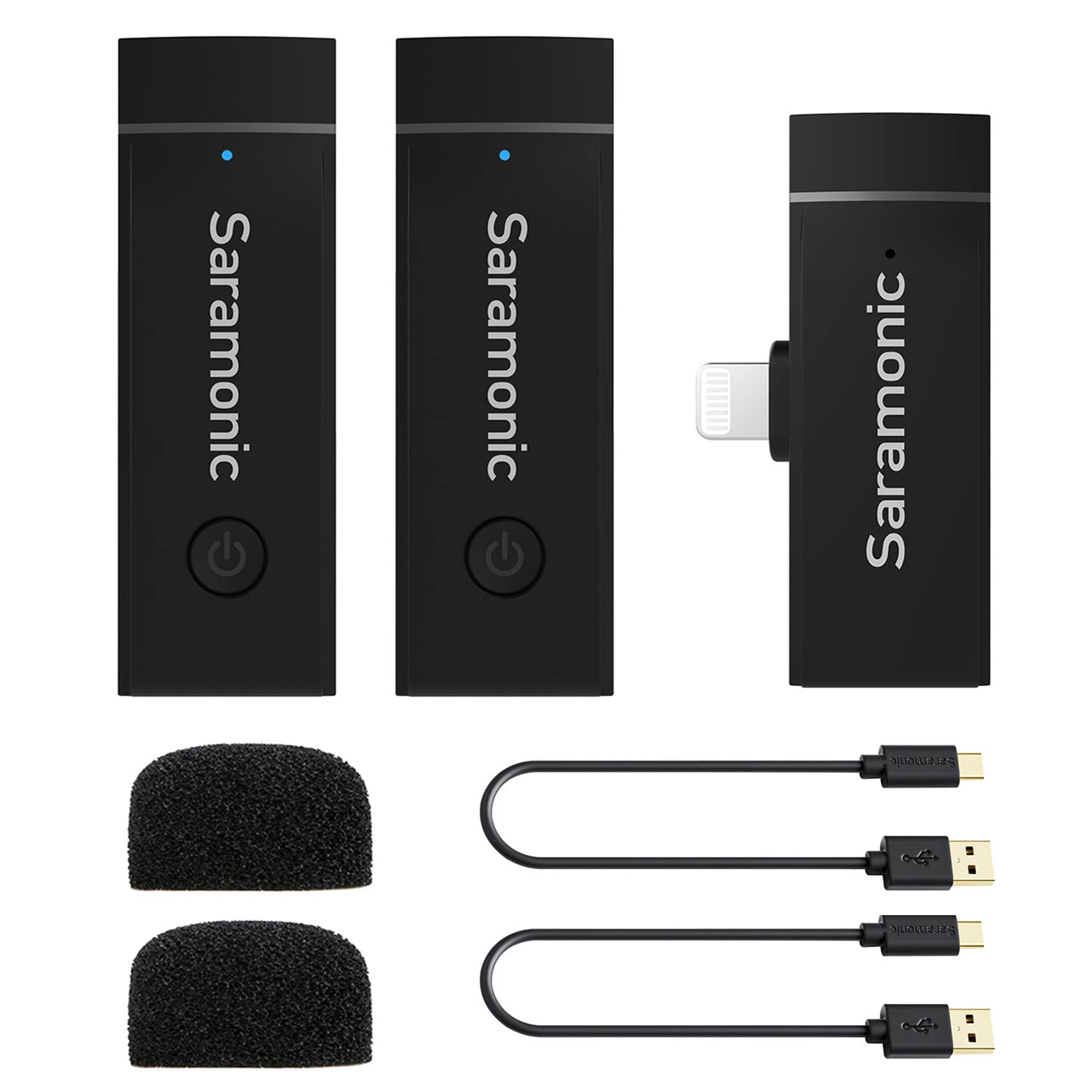 Saramonic Blink GO-D2 Wireless Lavalier Dual Microphone System for iPhone, iPad, iOS Devices - Perfect for Vlogging, Podcasting, Livestreaming & Interviews (Compatible with iPhone 12, 11, X, 8) | Professional Audio Solution for Content Creators & Journalists