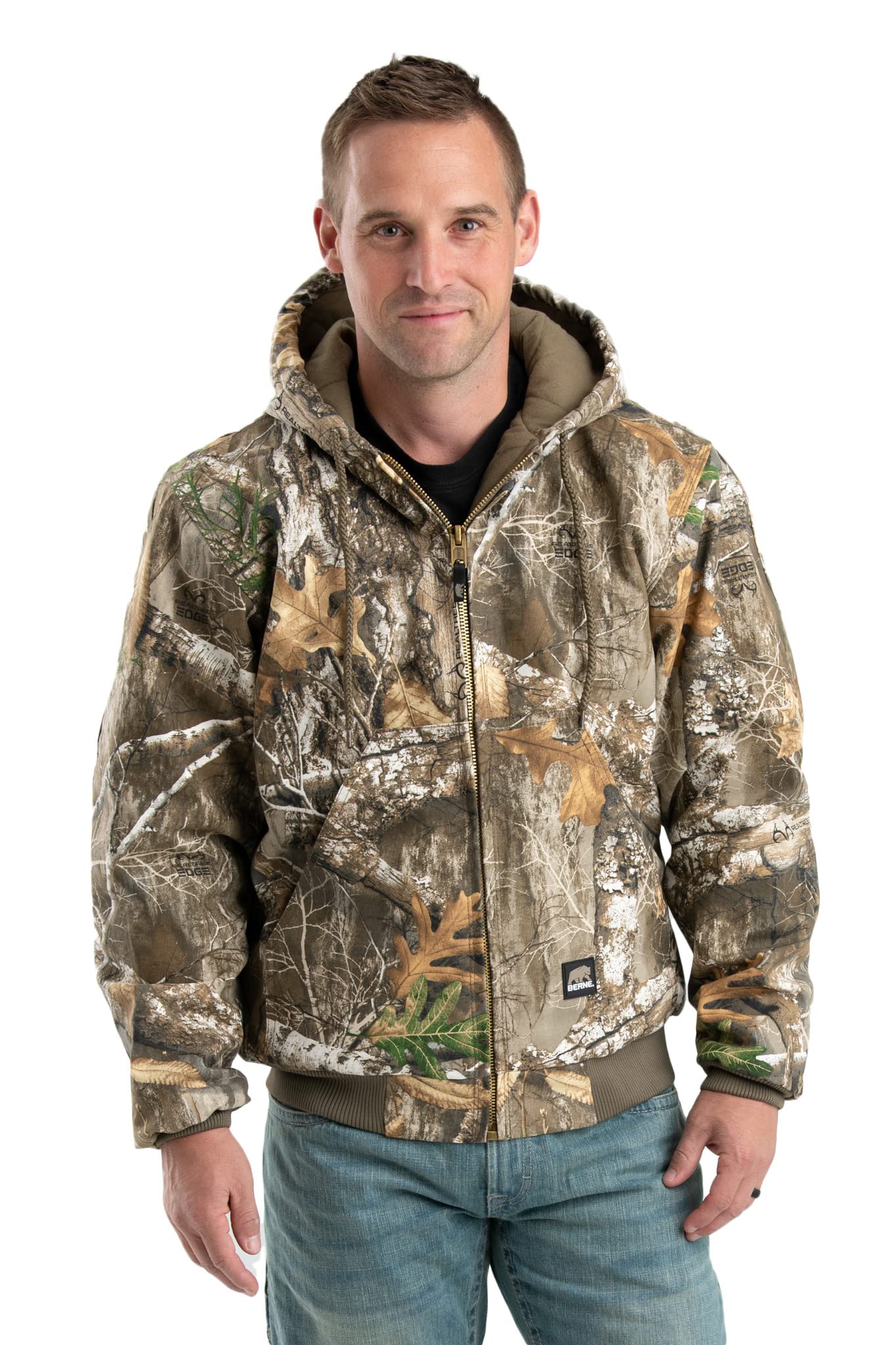 Berne Men's Heritage Hooded Jacket - Waterproof Windbreaker for Outdoor Activities, Hiking & Camping