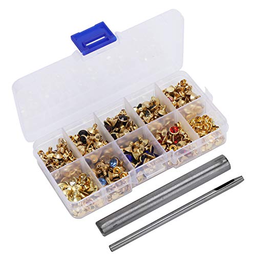 9 Colors Rhinestone Rivets Set - Durable & Safe Decorative Studs for DIY Bags, Shoes, Clothing & Accessories | Perfect for Crafting, Fashion Design & Embellishment Projects
