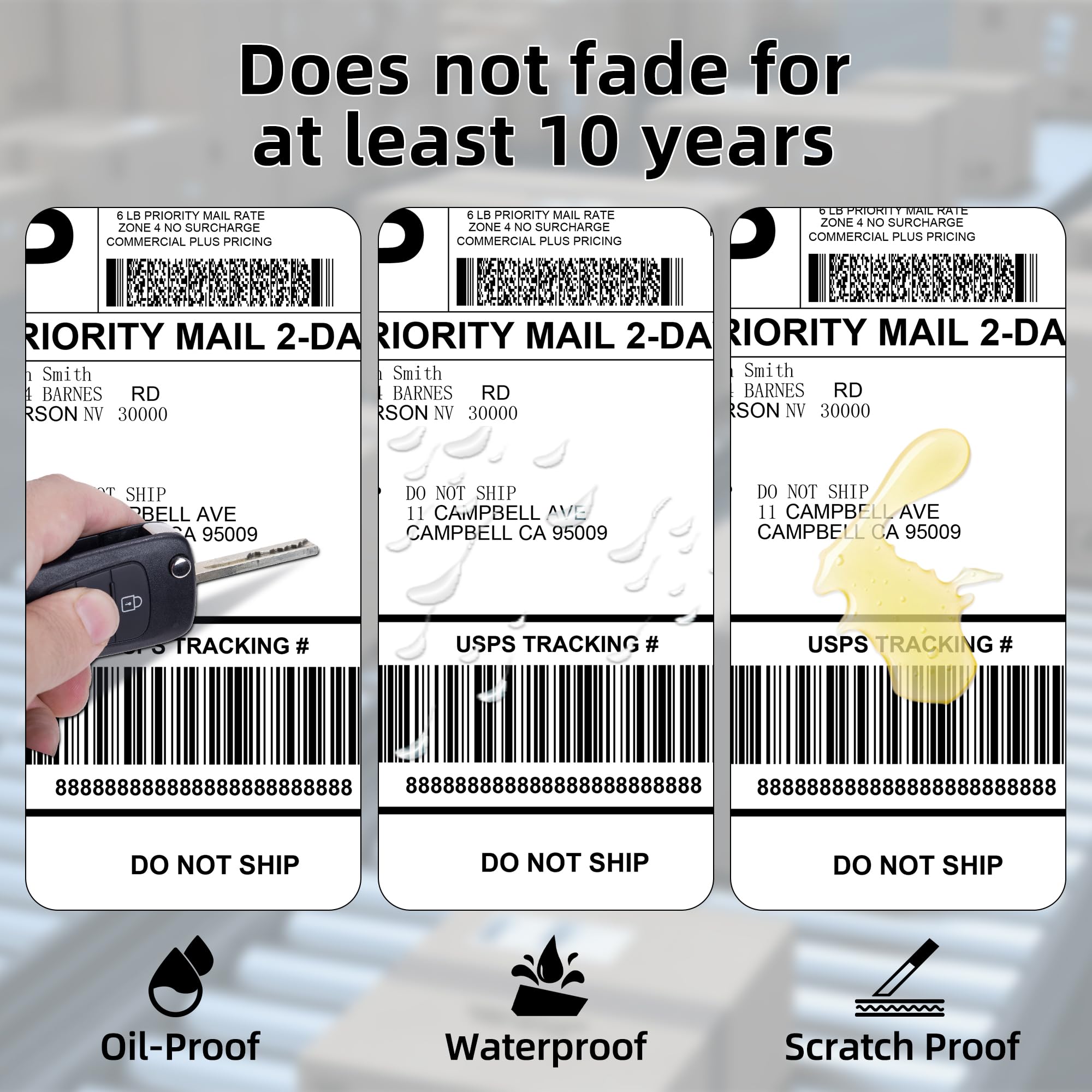 4x6 Direct Thermal Shipping Labels Roll - 500 Pack, Commercial Grade Strong Adhesive Stickers, Compatible with Rollo/Nelko/Munbyn/Jadens Printers - Perfect for Ecommerce, Warehouse & Logistics Labeling