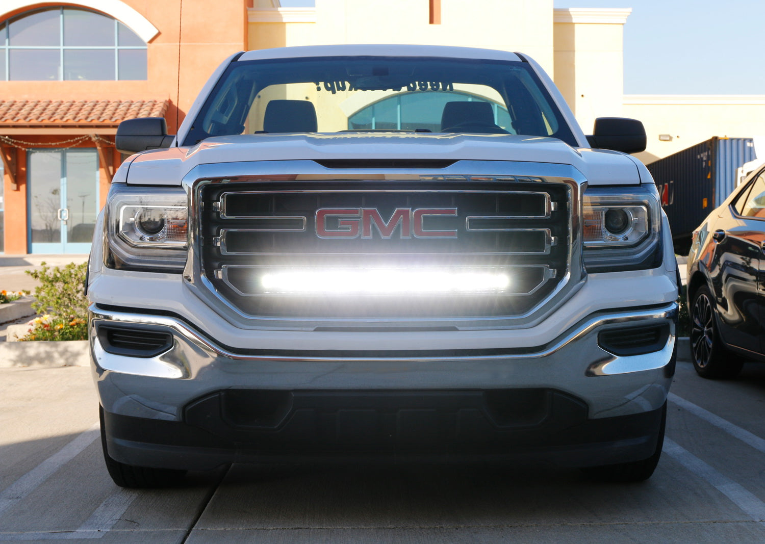 150W 30 CREE LED Light Bar with Behind Grille Bracket & Wiring Kit - Compatible with 2014-2018 GMC Sierra - Perfect for Off-Roading, Truck Lighting & Night Driving