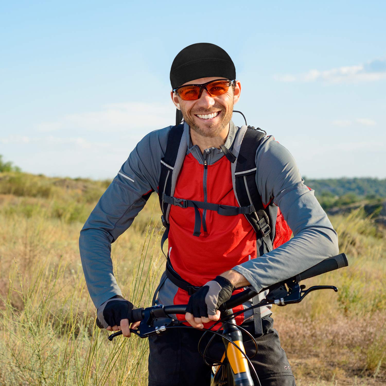 Chuangdi Sweat-Wicking Beanie Cap for Men & Women - Quick-Drying Skull Cap & Pirate Hat - Perfect for Running, Cycling, Hiking & Outdoor Activities