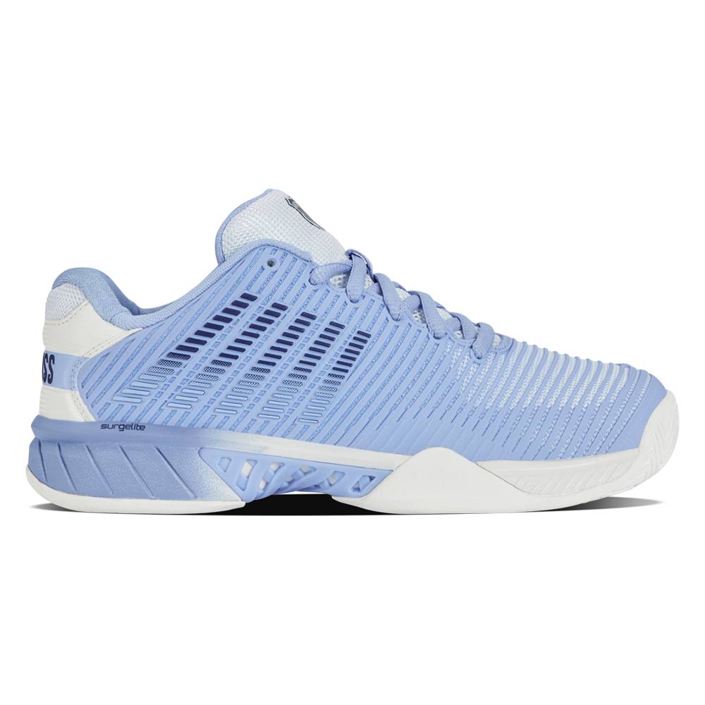 K Swiss Hypercourt Express 2 Wide Women's Tennis Shoes - Breathable Lightweight Court Sneakers for Women (Bright White/Open Air) | Perfect for Tennis, Pickleball & Casual Wear