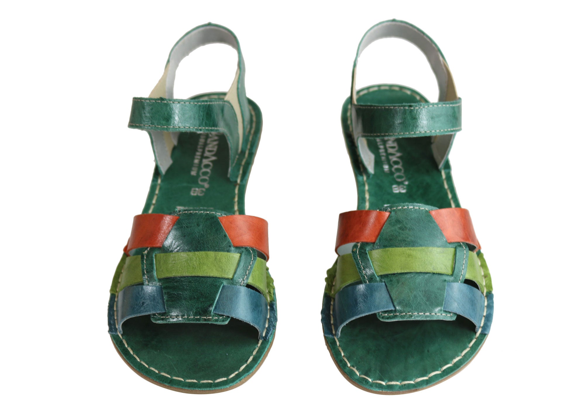 Andacco Mona Women's Comfortable Flat Leather Sandals - Handmade in Brazil - Perfect for Beach, Vacation & Summer Outfits