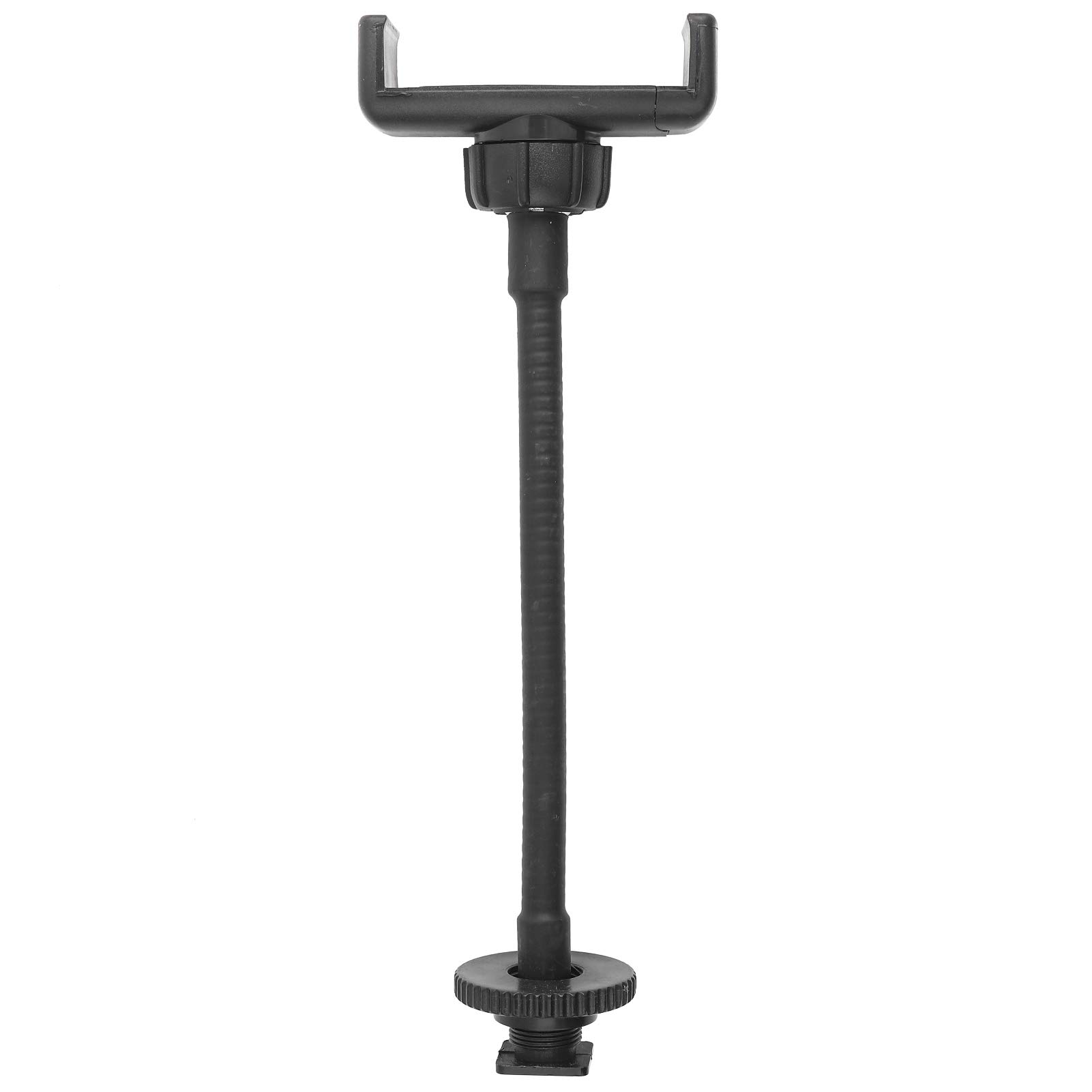 Black Aluminum Ring Light Phone Holder - Portable for Live Streaming & Video Calls