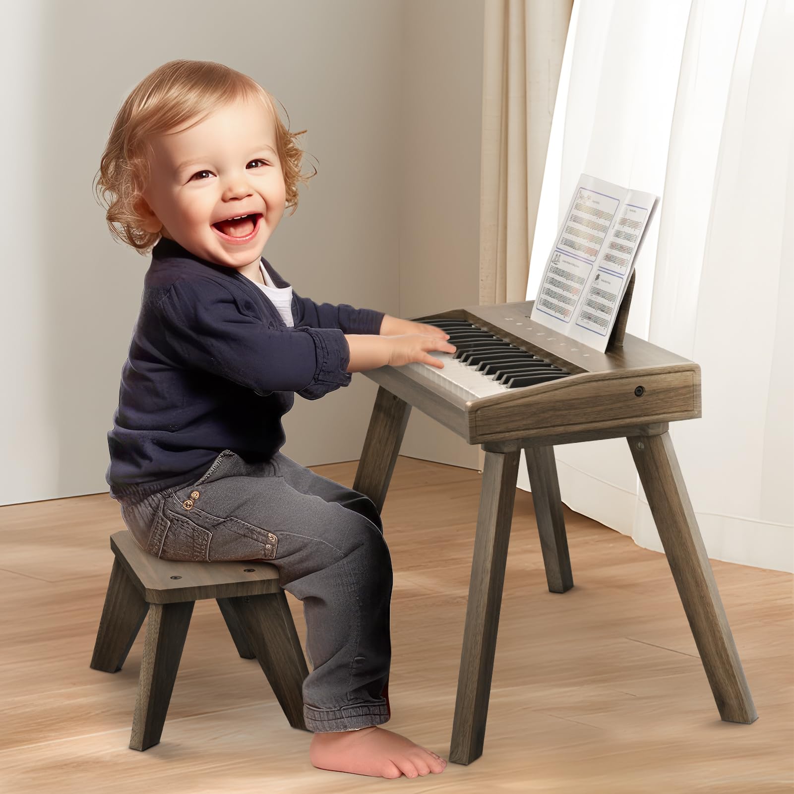 **Dreamon 61-Key Kids Digital Piano Keyboard - Portable Electronic Piano with Built-in Speakers & Headphone Jack - Best Music Educational Toy for Boys & Girls Ages 3-12 - Ideal for Home Learning, Birthday & Christmas Gifts**    *(Perfect for beginners, music practice, classroom activities, and family entertainment!)*