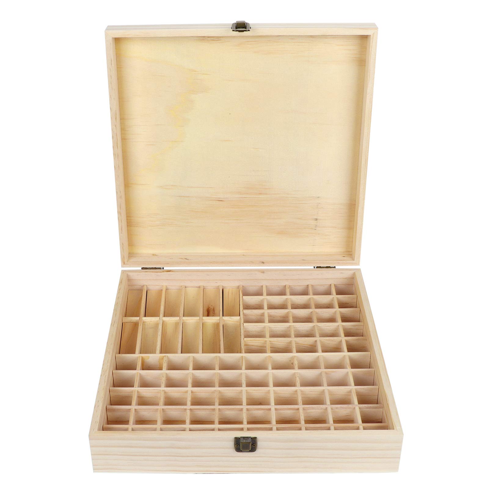 Premium Wooden Essential Oil Storage Box - 87 Slot Large Essential Oil Organizer Case with Lid | Perfect for Aromatherapy, Massage & Home Spa Organization