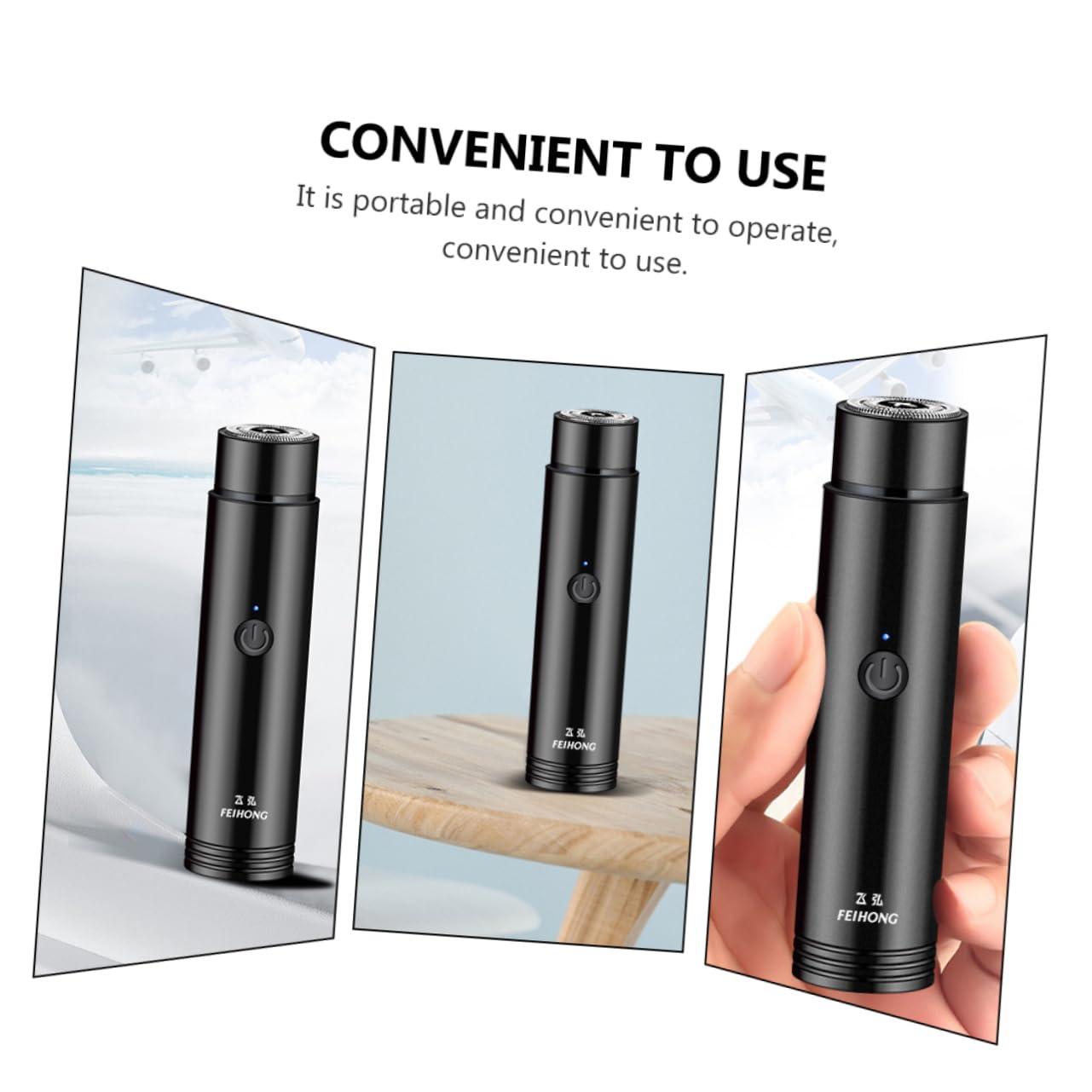 MerryHapy Rechargeable Mini Electric Razor for Men - Compact, Durable ABS Shaver with Easy Use - Perfect for Travel, Gym & Daily Grooming
