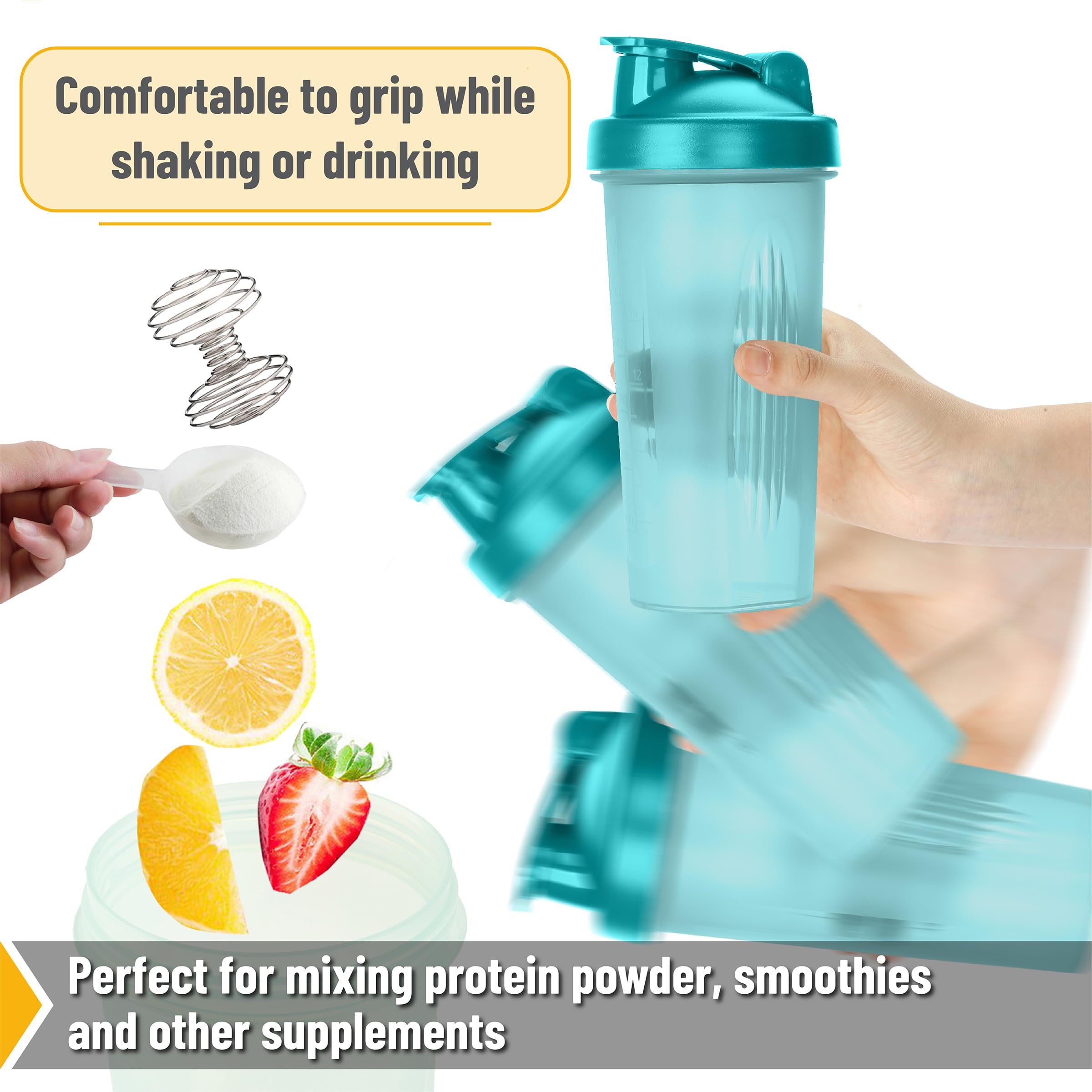 Premium 28 oz Protein Shaker Bottle with Wire Whisk Ball - Mr. Pen Mixer Cup for Protein Powder, Pre-Workout & Meal Replacement Shakes - Ideal for Gym, Fitness & Post-Workout Recovery