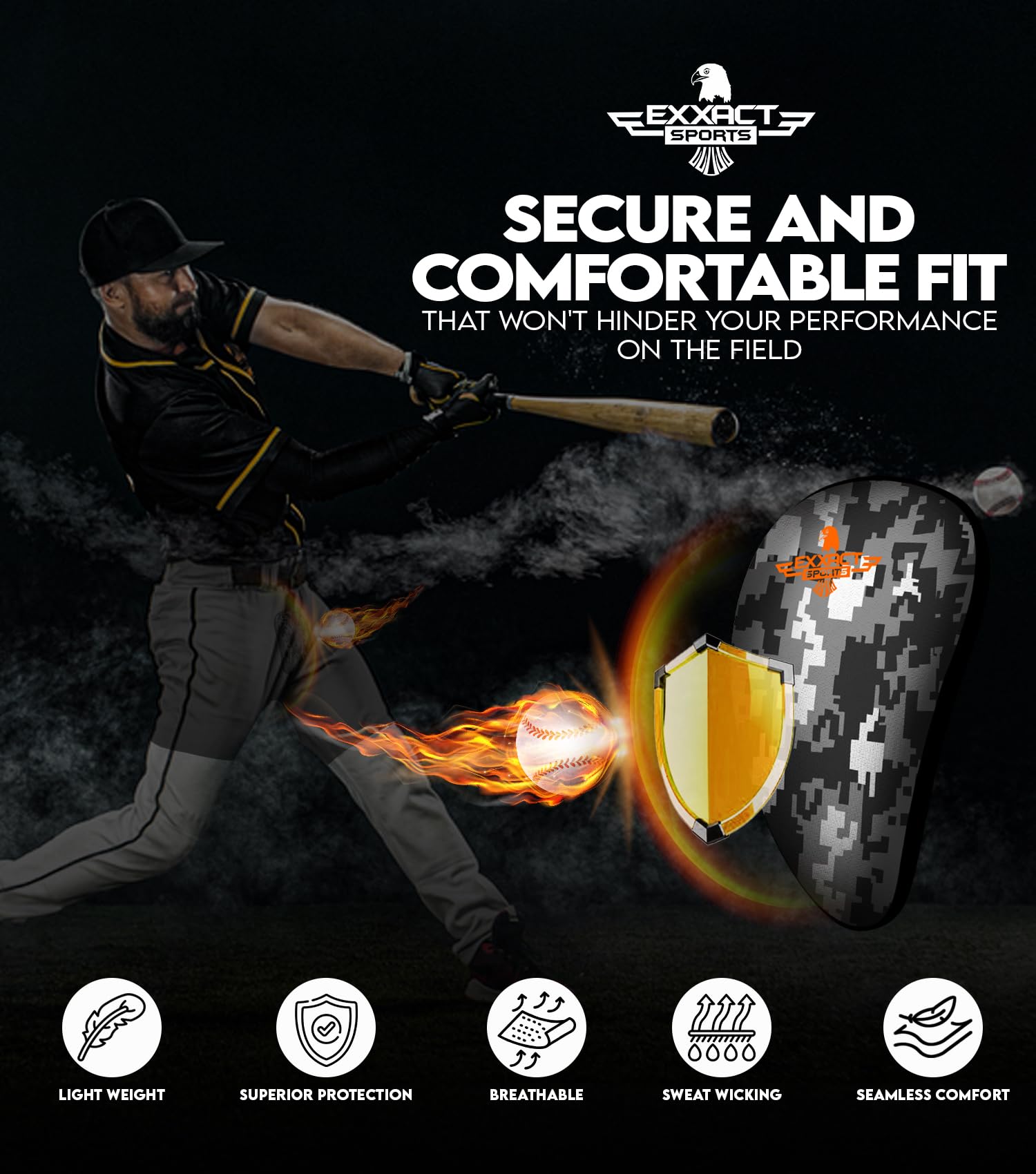 Men's Compression Shorts with Athletic Cup - Baseball, Football, Hockey Underwear for Sports