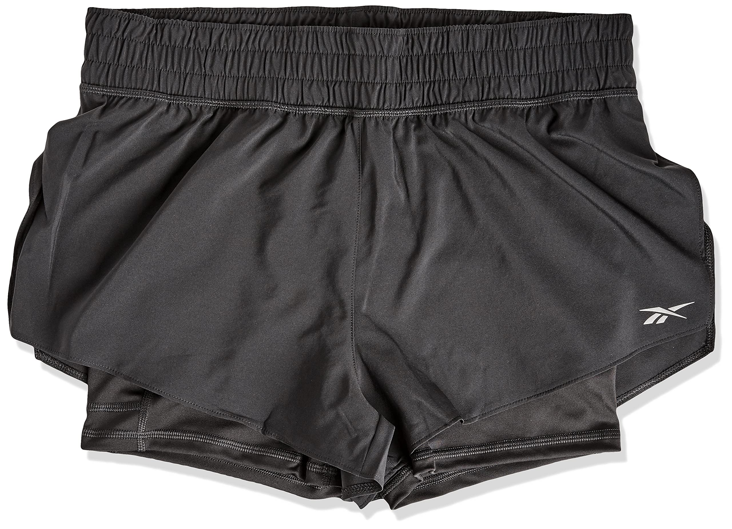 Reebok Women's 2-in-1 Running Shorts with Liner - Lightweight Quick-Dry Athletic Shorts for Jogging, Gym Workouts & Yoga | High Waist Comfort Fit