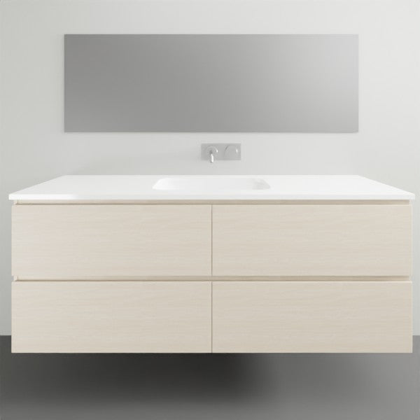 ADP Glacier Lite All Drawer Twin Vanity with Solid Surface Top - Modern Bathroom Vanity Set with Storage Drawers for Master Bath & Guest Room Remodel