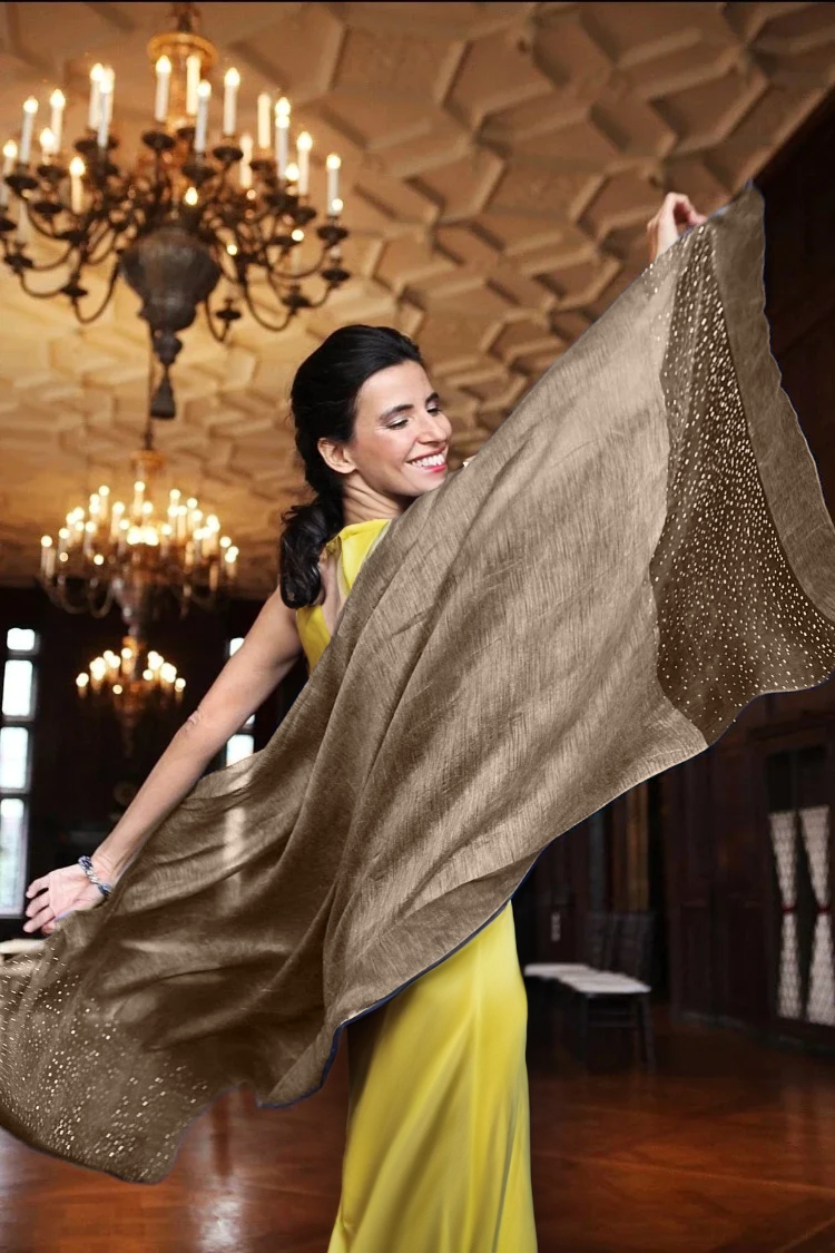 Premium Taupe Star Gazer Scarf - Soft Winter Wrap for Women & Men - Perfect for Stargazing, Outdoor Adventures & Cold Weather Fashion