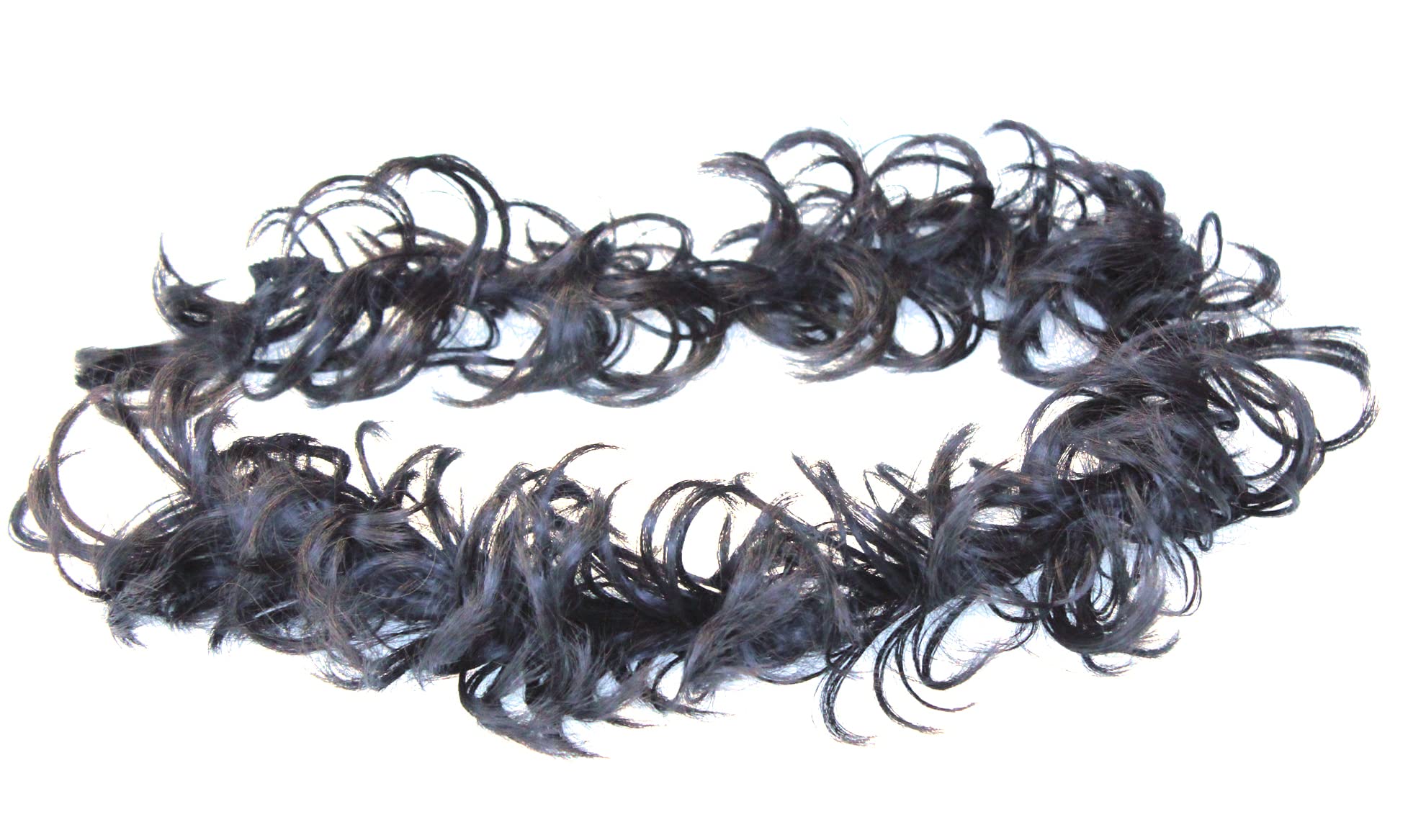 Messy Curly Wavy Juda Bun Maker & Ponytail Frill Hair Extensions for Women - Black (Pack of 1) | Perfect for Parties, Weddings & Everyday Hairstyles