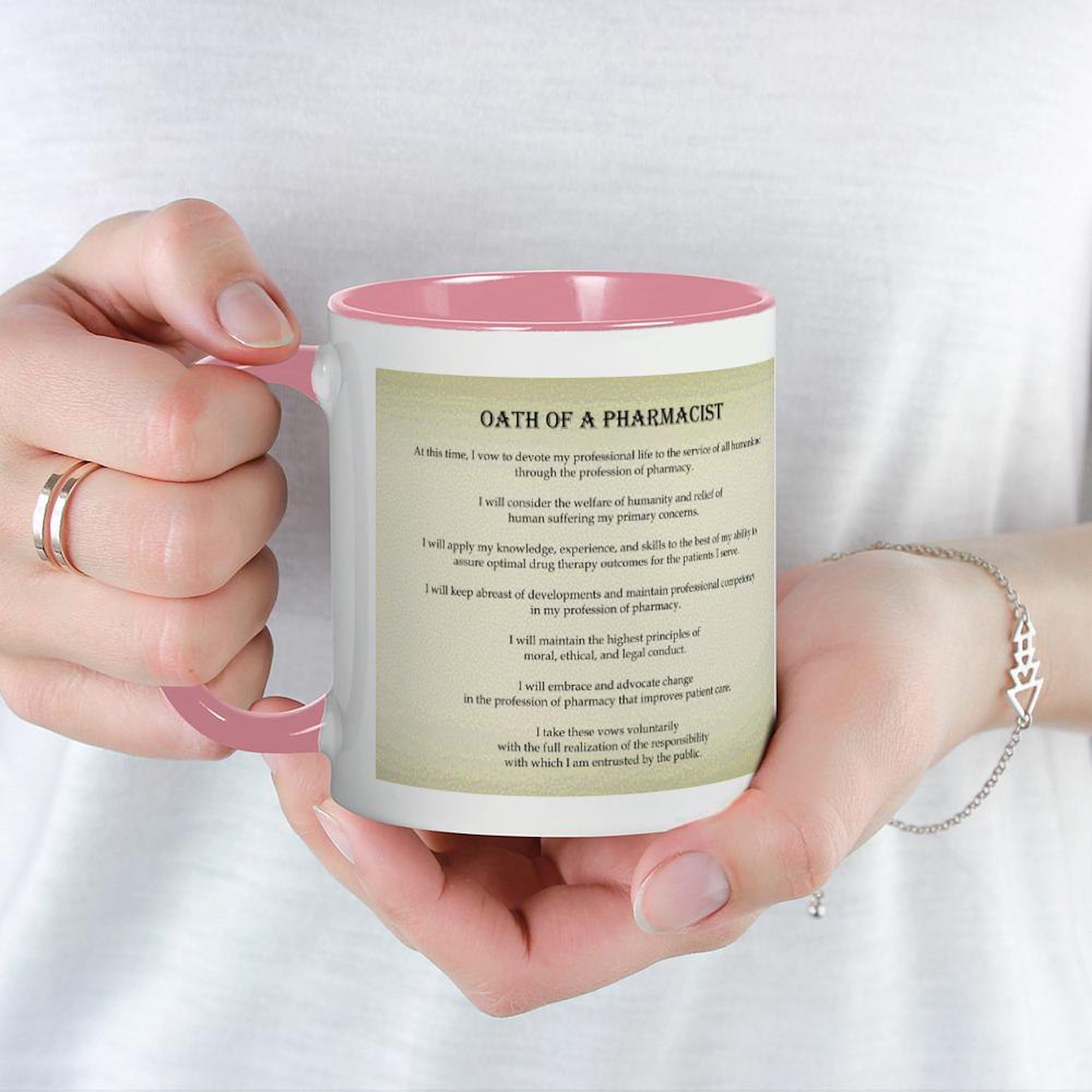 Pharmacist Oath Ceramic Coffee Mug 11oz (325ml) - Funny Gift for Pharmacists, Coffee Lovers - Perfect for Office, Home & Break Room Use