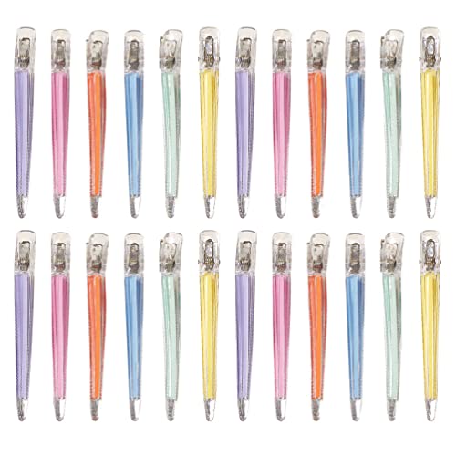 Colorful Duckbill Hair Clips 24Pcs - Hair Accessories for Women & Girls - Salon & Daily Use