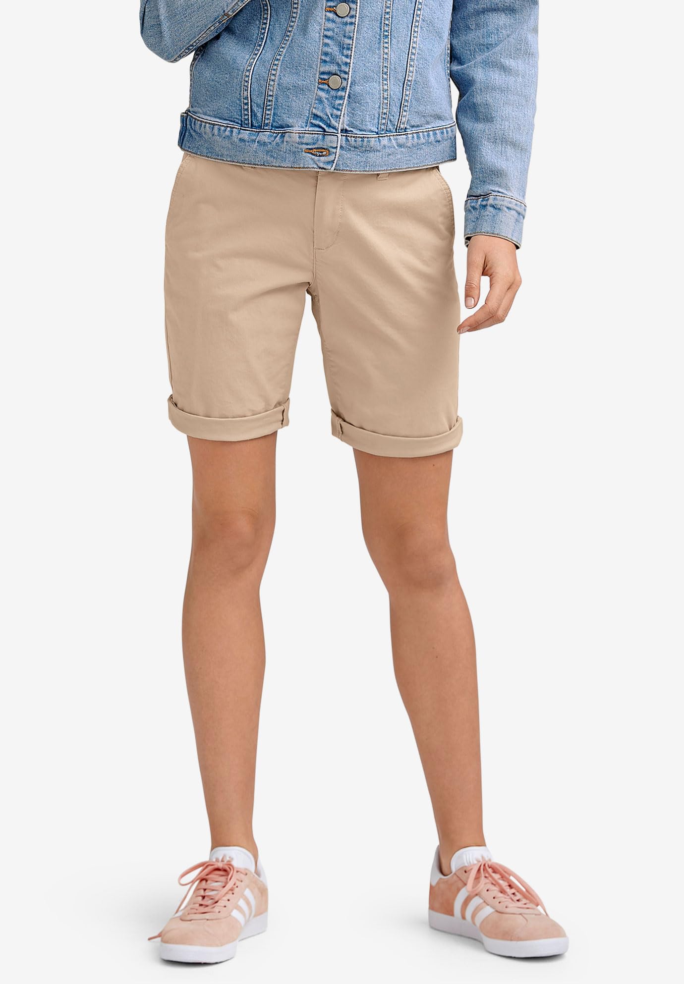 Ellos Women's Plus Size Bermuda Shorts - Stretchy Comfort Fit Casual Summer Shorts for Women | Perfect for Beach, Vacation & Everyday Wear