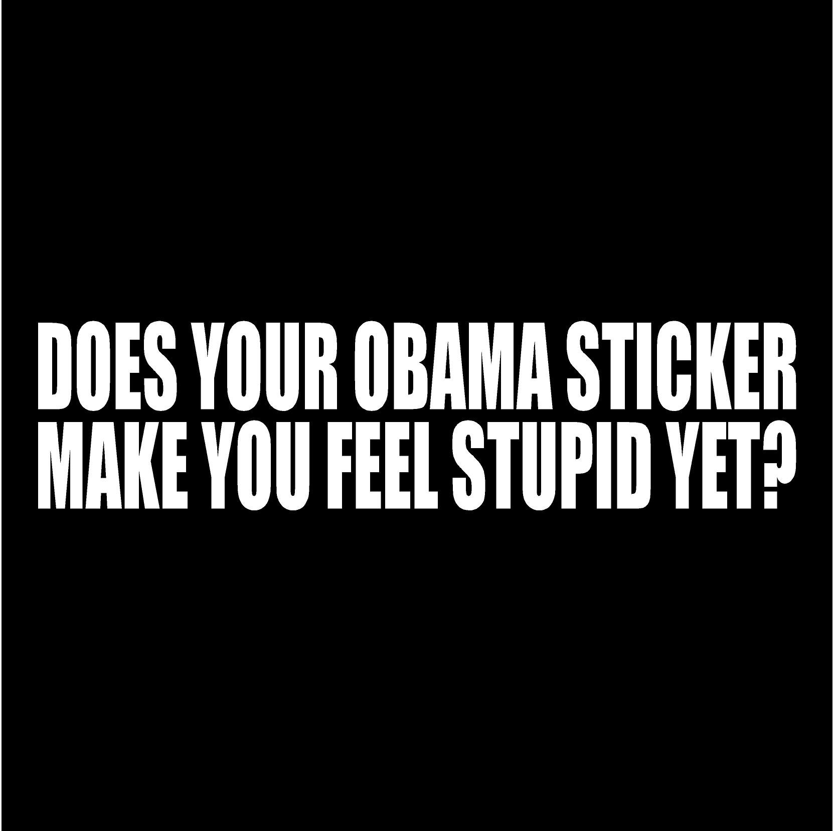 Funny Obama Sticker - Die Cut Decal for Windows, Cars, Trucks & Laptops - Political Humor Car Accessories for Bumpers, Laptops & Home Decor