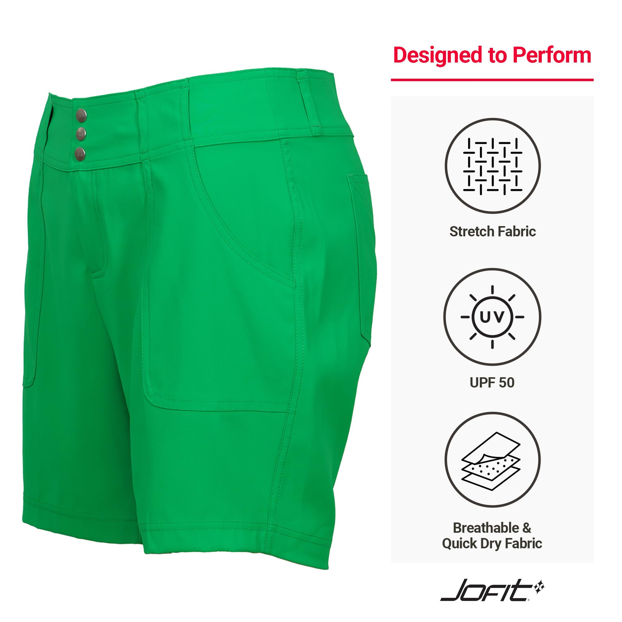 Jofit Women's Golf Shorts - Breathable Athletic Shorts for Golf, Casual Wear & Everyday Comfort | Perfect for Sports, Workouts & Outdoor Activities