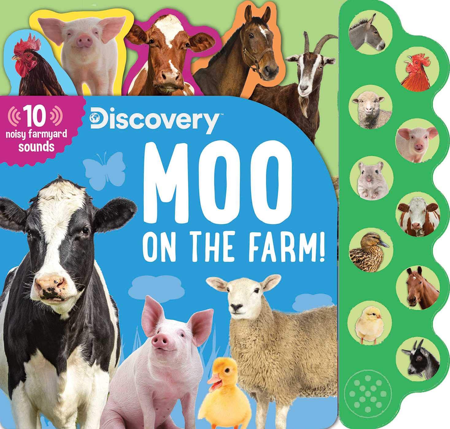 Discovery: Moo on the Farm! - Interactive 10-Button Sound Book for Kids | Animal Sounds Learning Toy for Toddlers | Perfect for Storytime, Preschool Education & Early Childhood Development