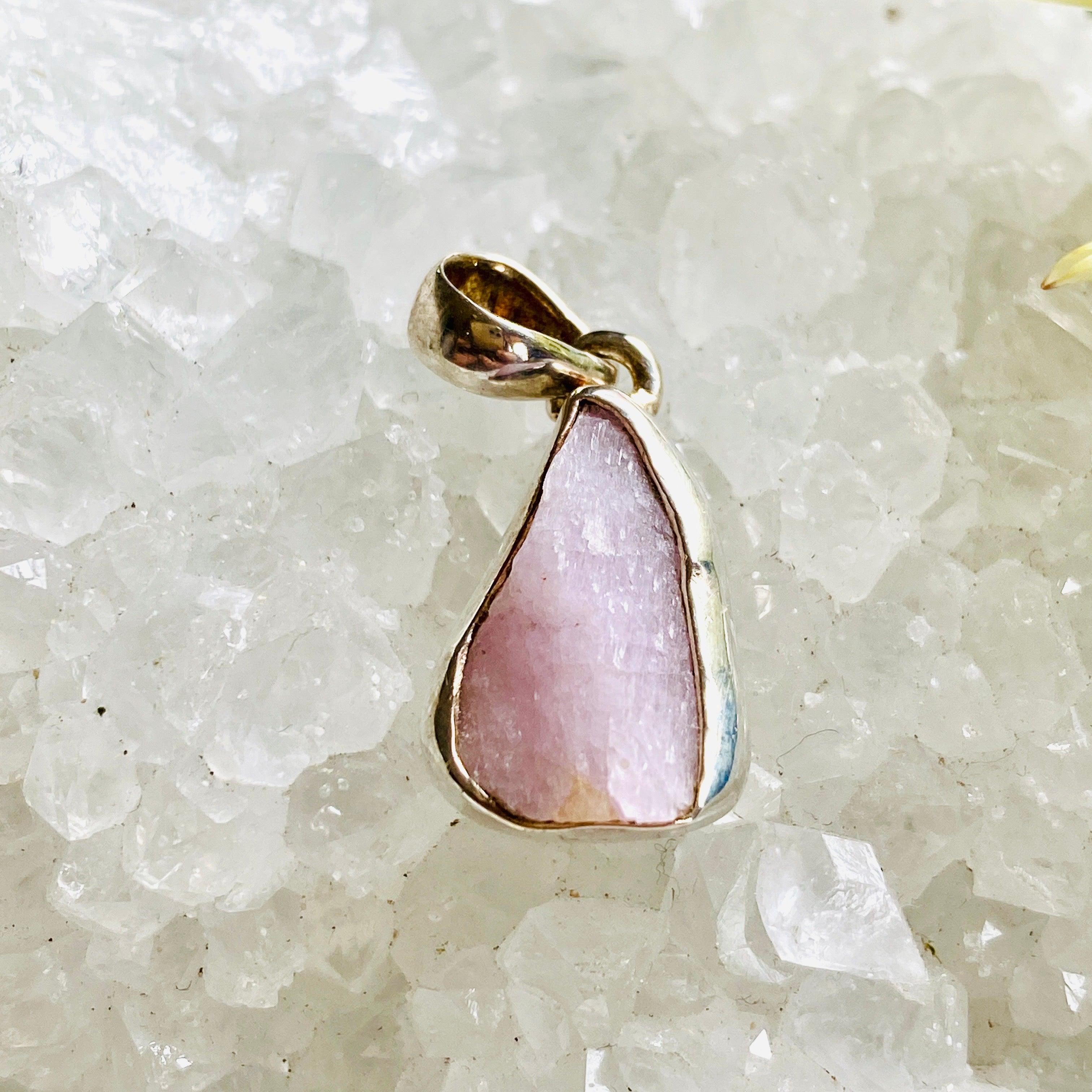 Natural Kunzite Raw Stone Pendant Necklace - Handmade Petite Jewelry for Women - Perfect for Daily Wear, Gifts & Spiritual Healing