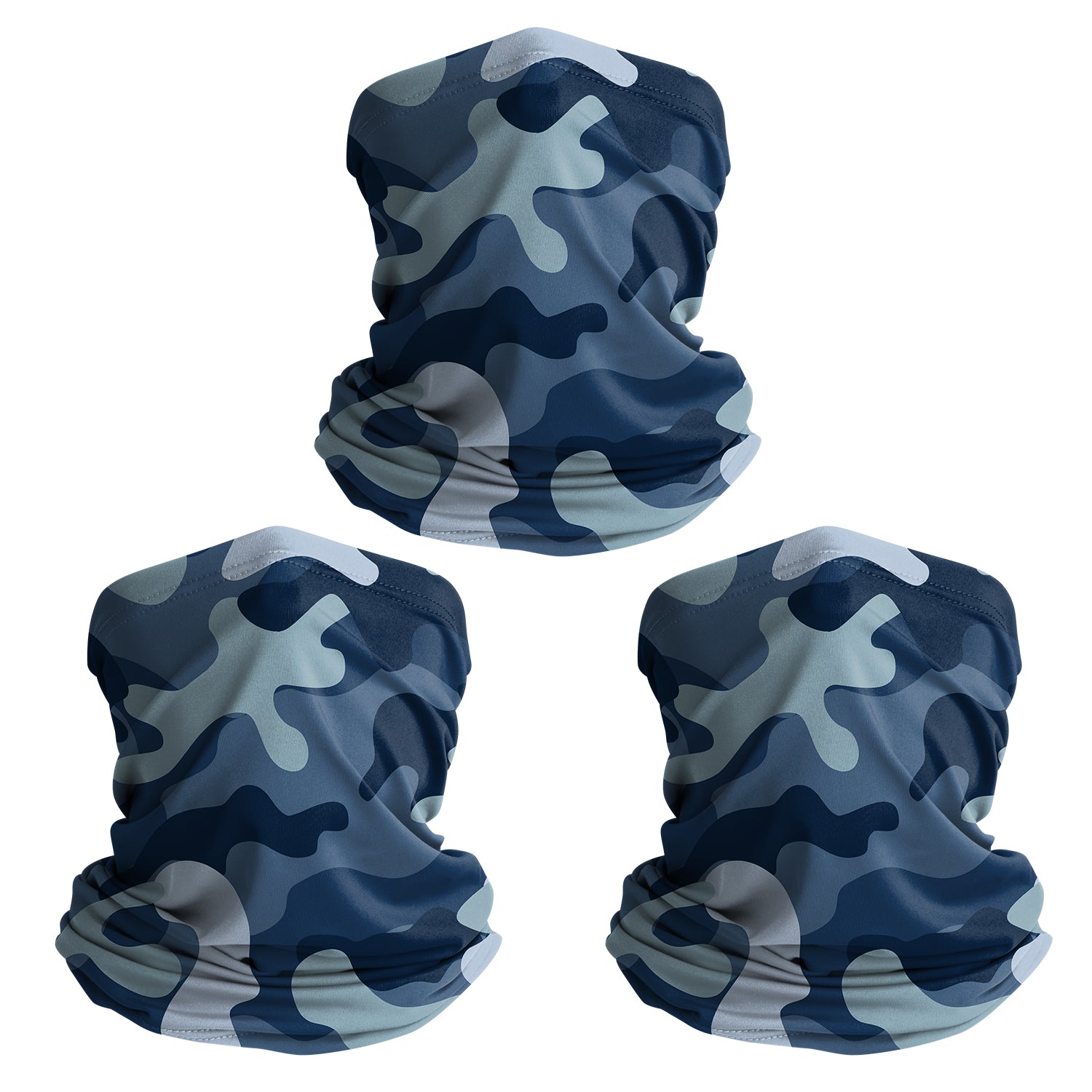 TJKL100 Bandanas Neck Gaiter 3-Pack - Breathable Face Cover for Outdoor Activities, Hiking, Cycling & Sports - UV Protection & Moisture-Wicking Fabric
