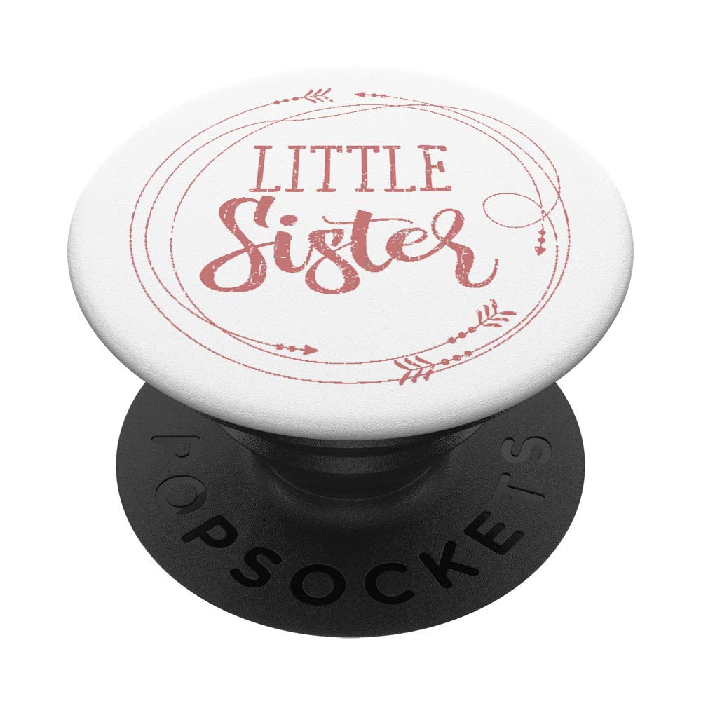 Funny Little Sister Big Sister Graphic PopSockets PopGrip - Swappable Phone & Tablet Grip for Siblings - Perfect for Matching Outfits, Gifts & Family Photos